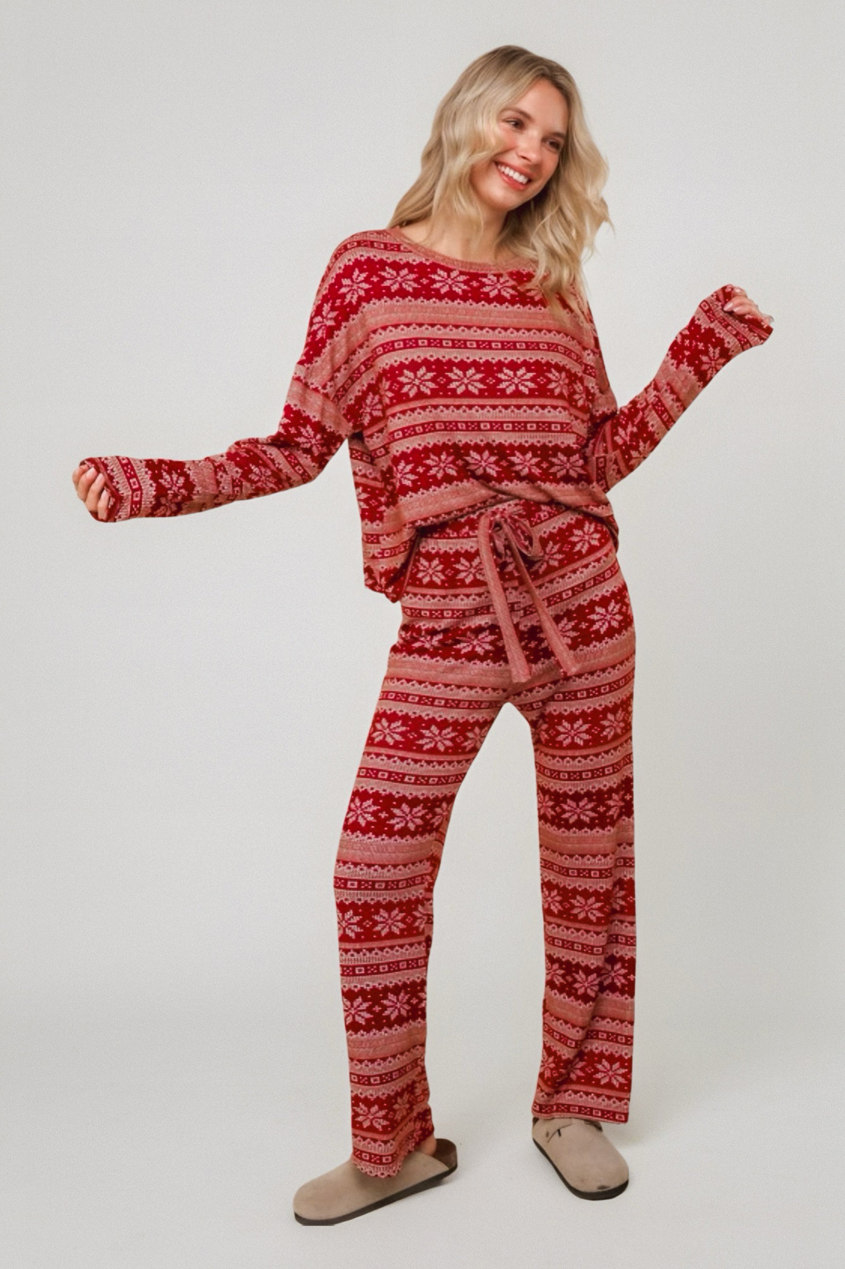 Holiday Fair Isle Lounge Set • Red