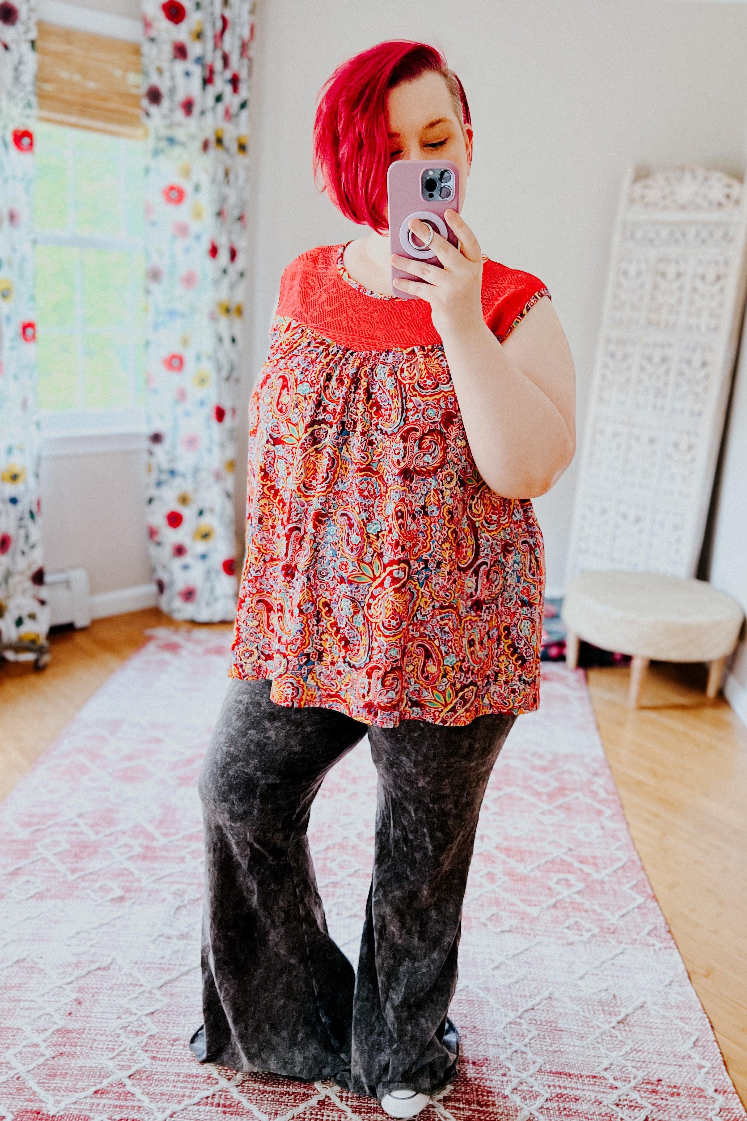 Plenty Of Love Paisley Print Tank Top - Atomic Wildflower