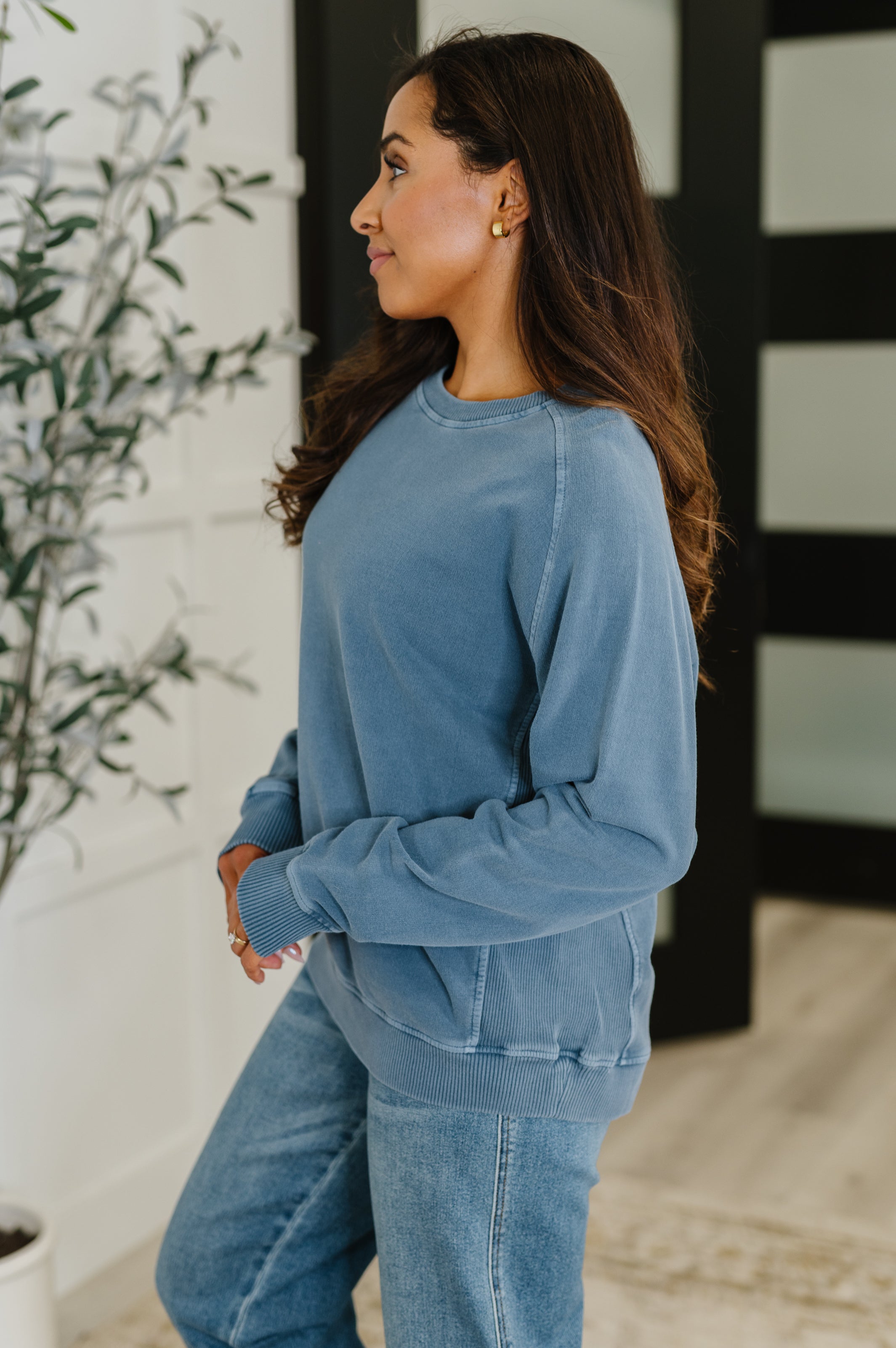 Daily Ease Mineral Wash Pullover • Dusty Blue