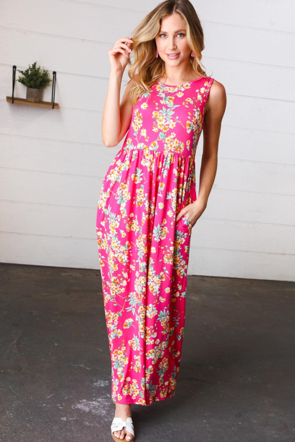 Feelin It Sleeveless Maxi Dress