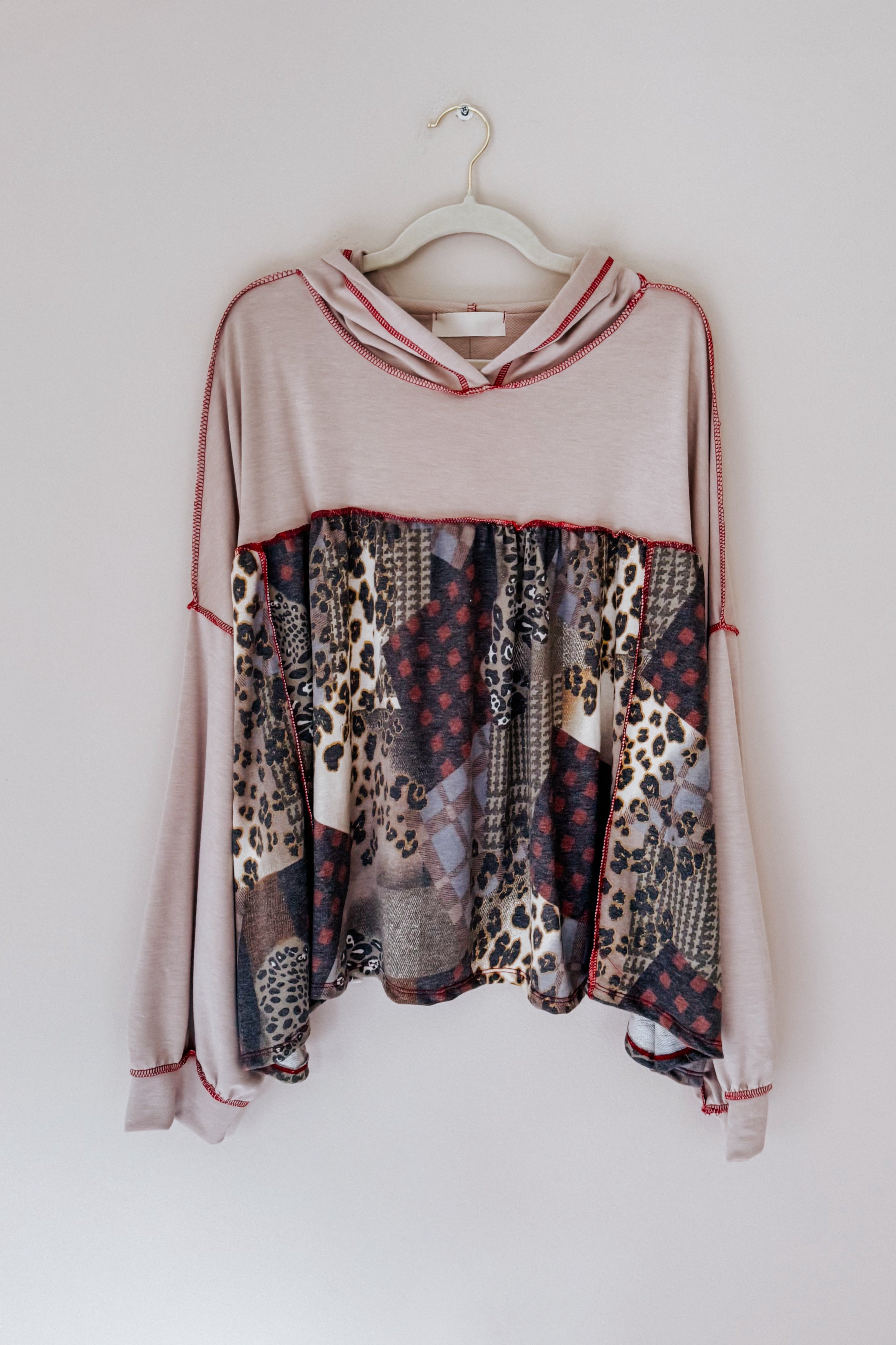 Take Your Sweet Time Animal Patchwork Hoodie