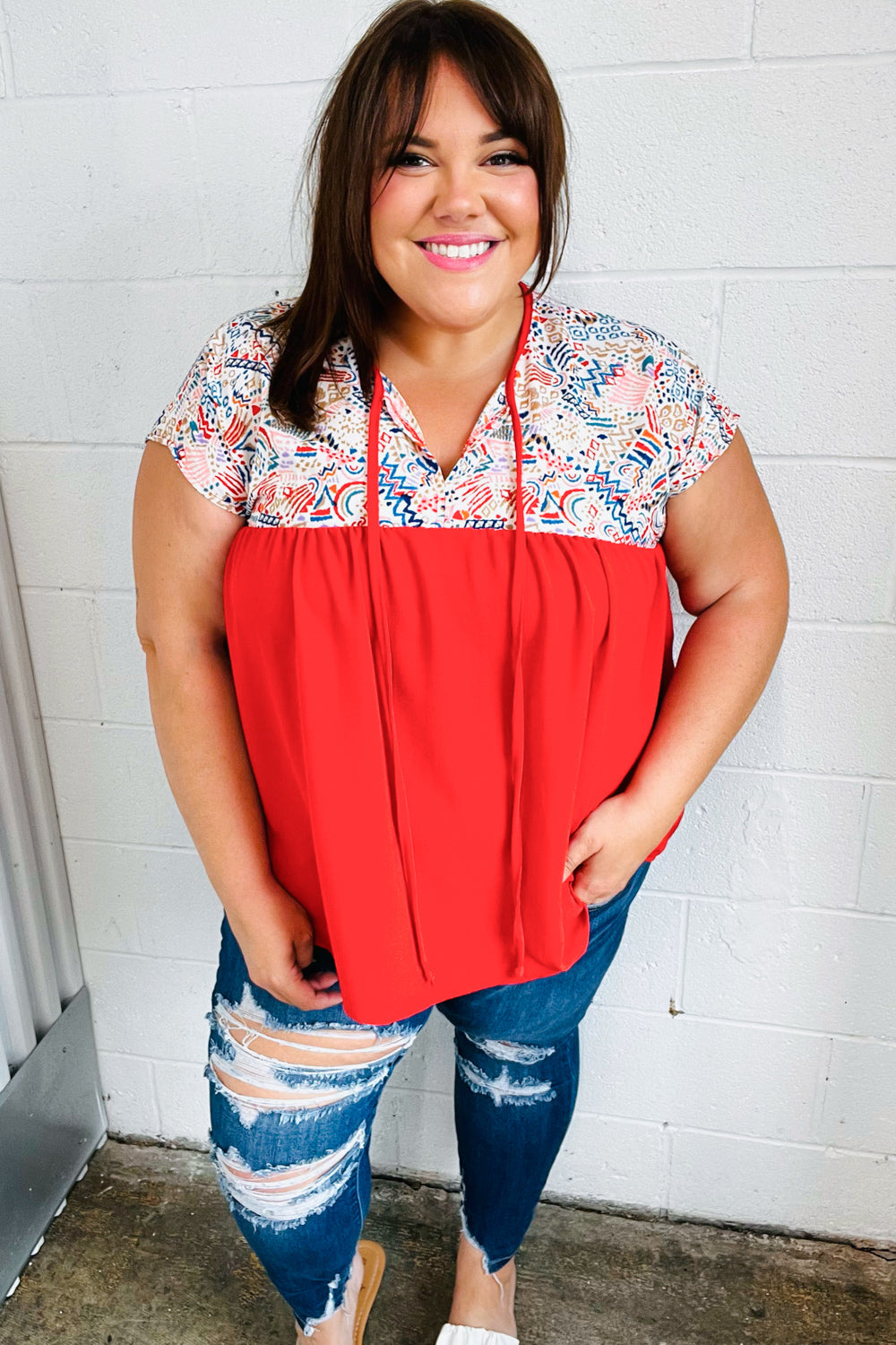 Set For Days Dolman Top - Atomic Wildflower