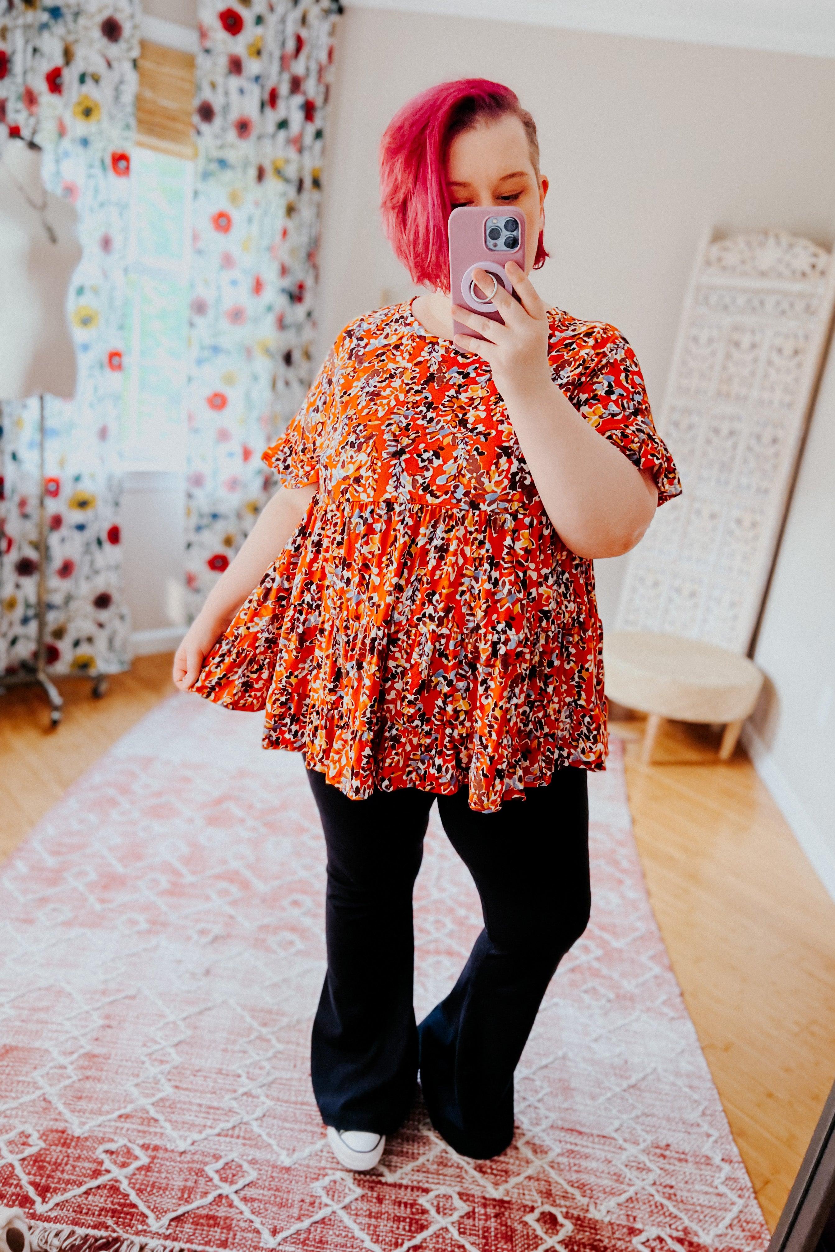 Beautiful World Tiered Swing Top • Rust - Atomic Wildflower