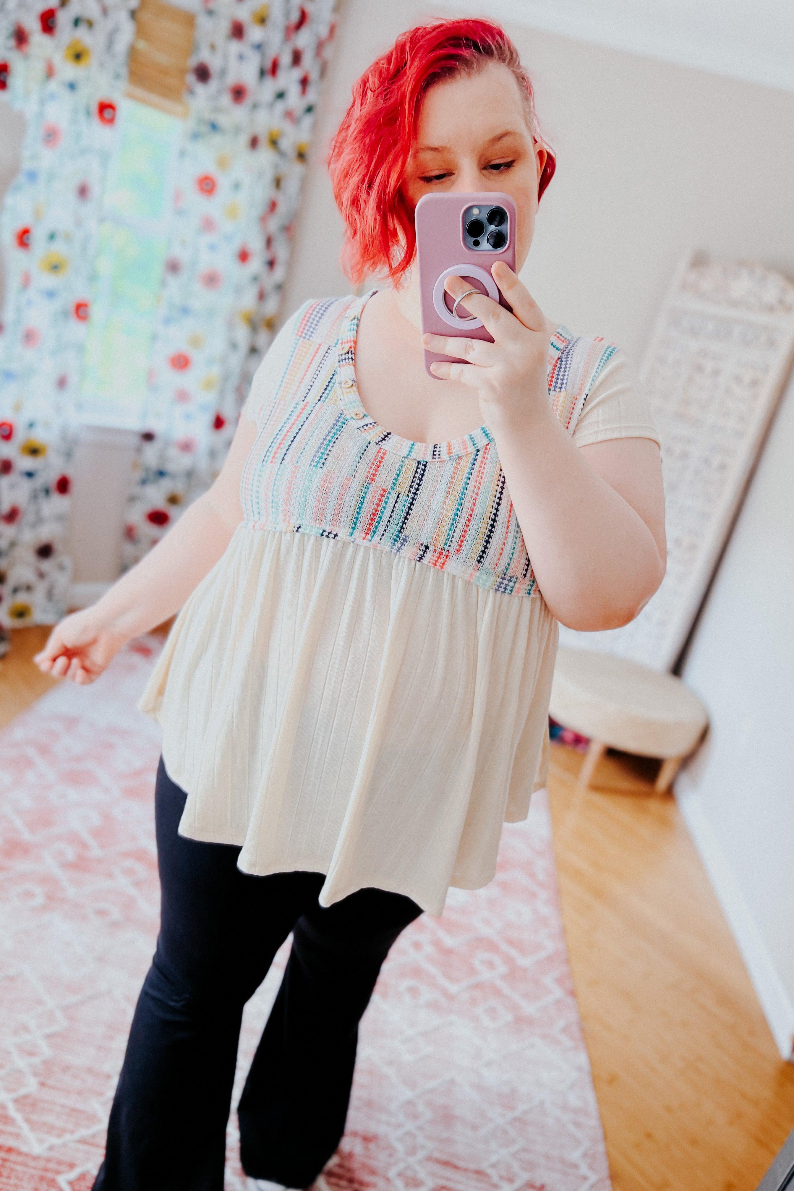 All That I Can Say Babydoll Top - Atomic Wildflower