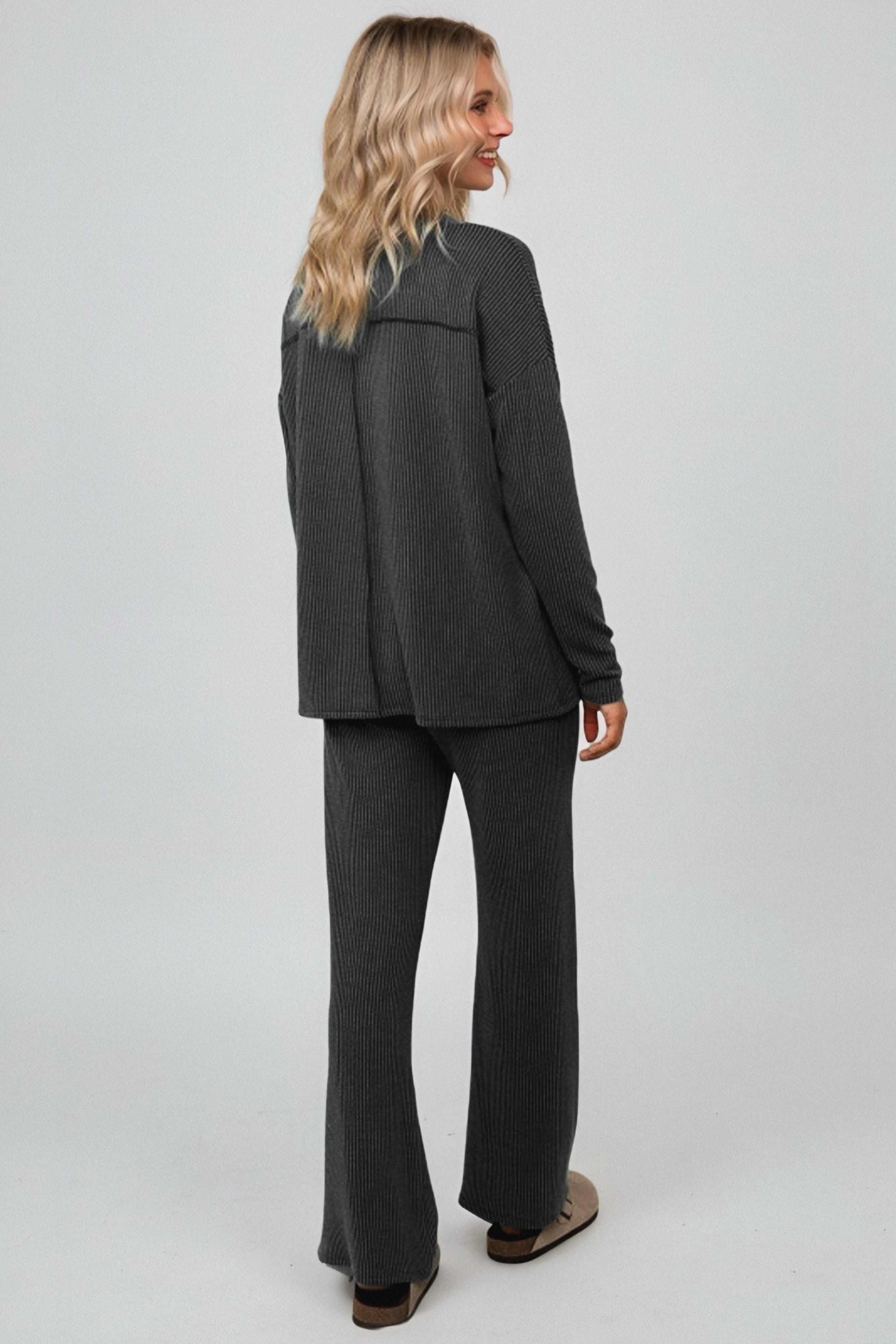 Cozy on Main Sweater Set • Charcoal