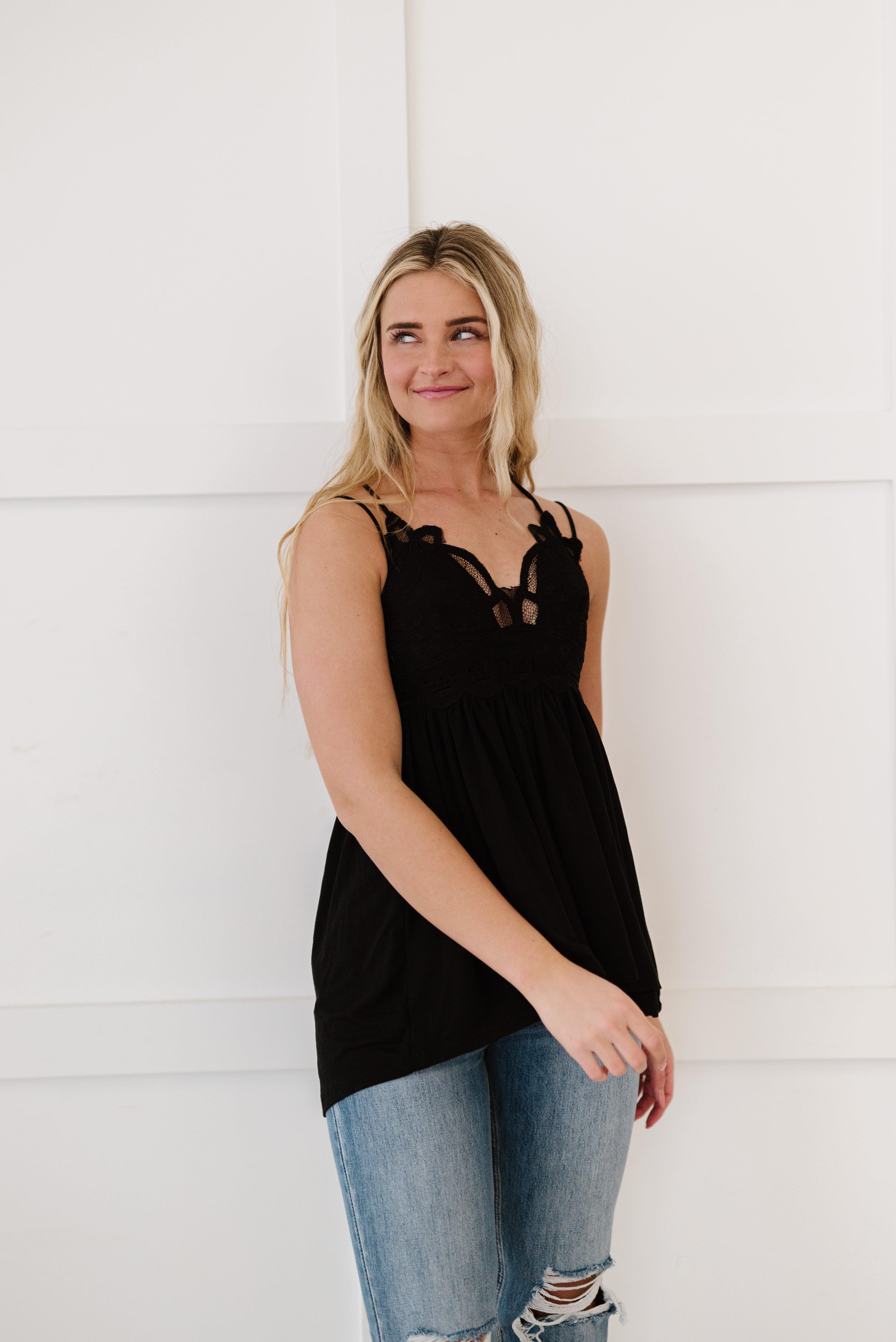 In The Spotlight Crocheted Cami • Black - Atomic Wildflower