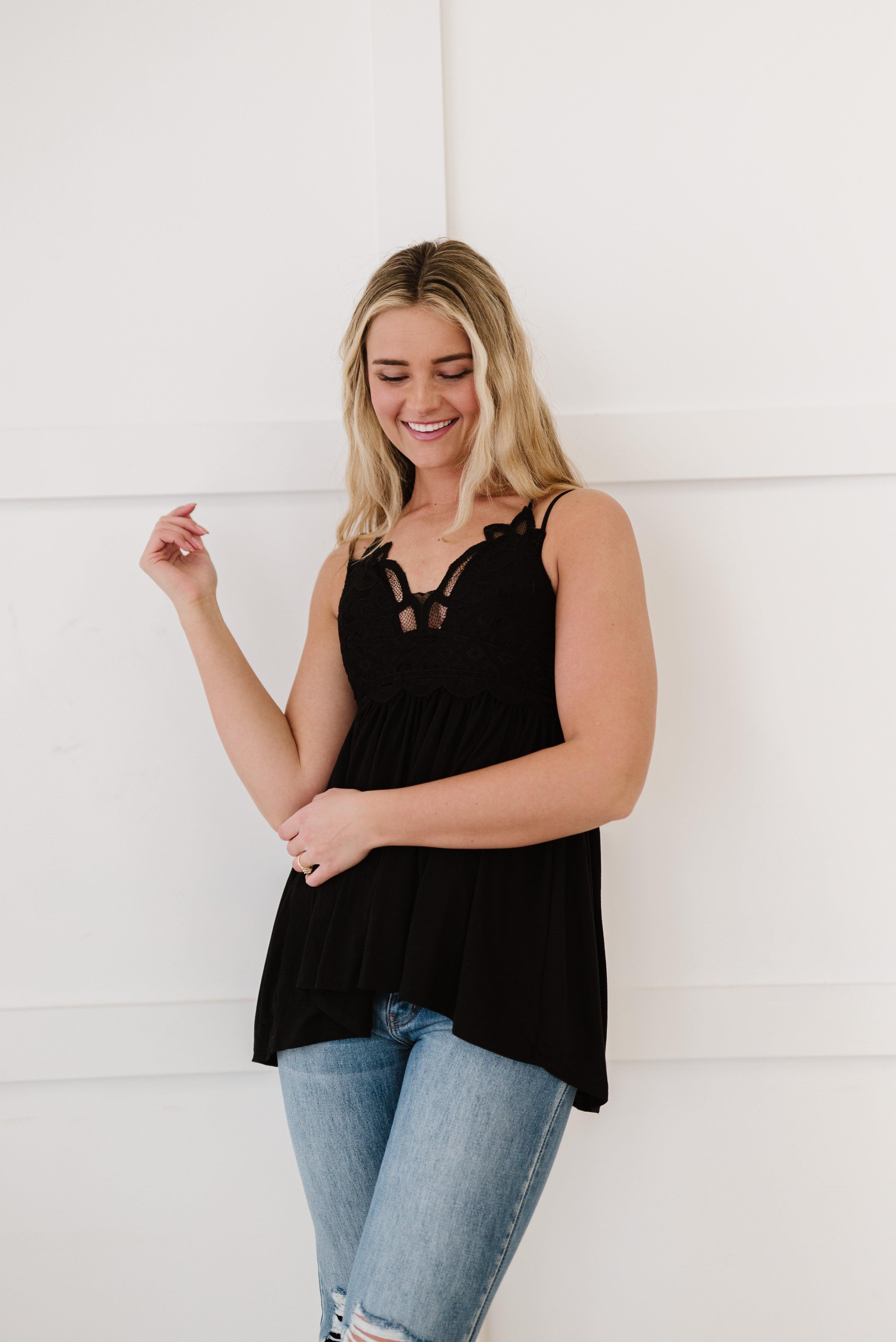 In The Spotlight Crocheted Cami • Black - Atomic Wildflower