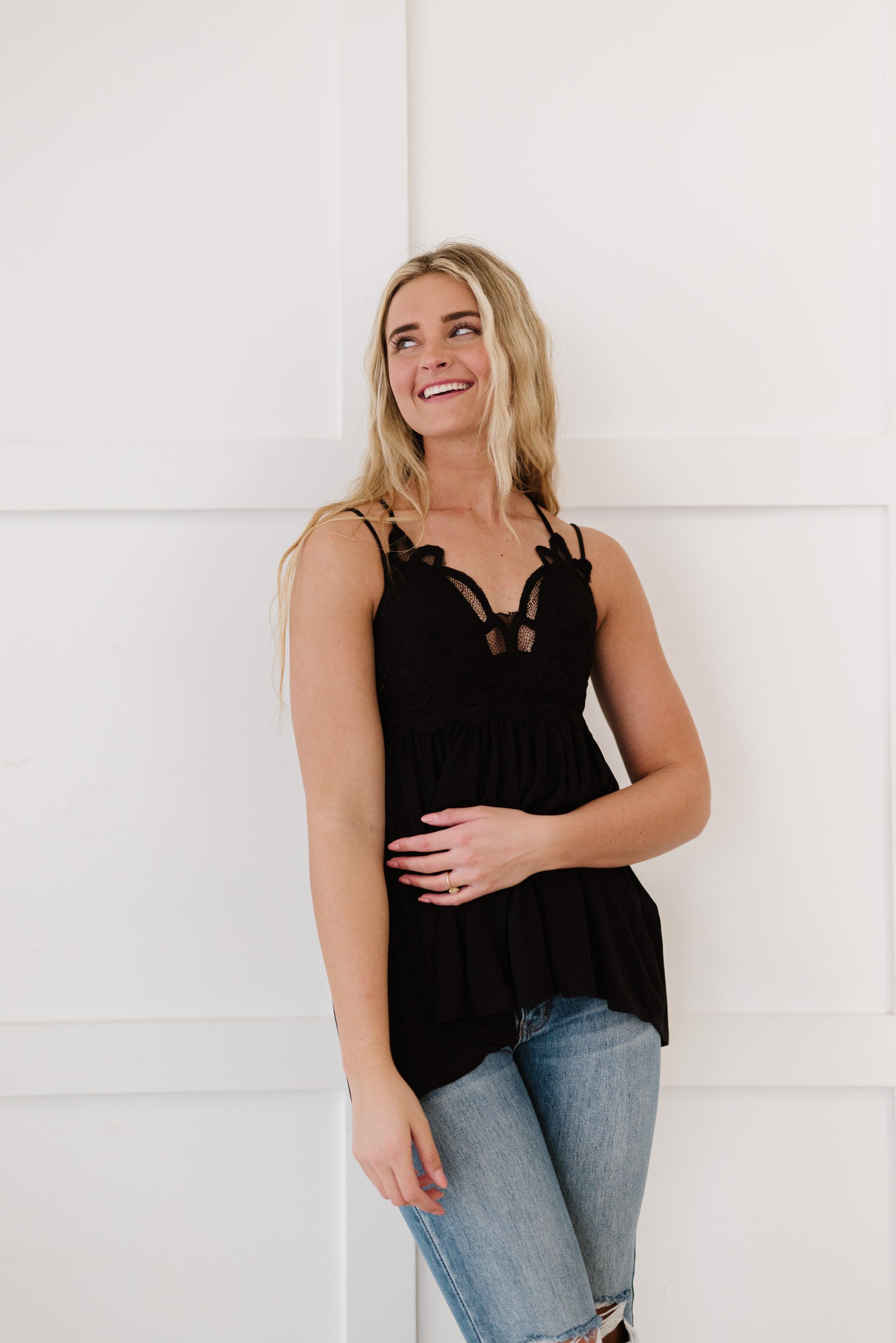In The Spotlight Crocheted Cami • Black - Atomic Wildflower