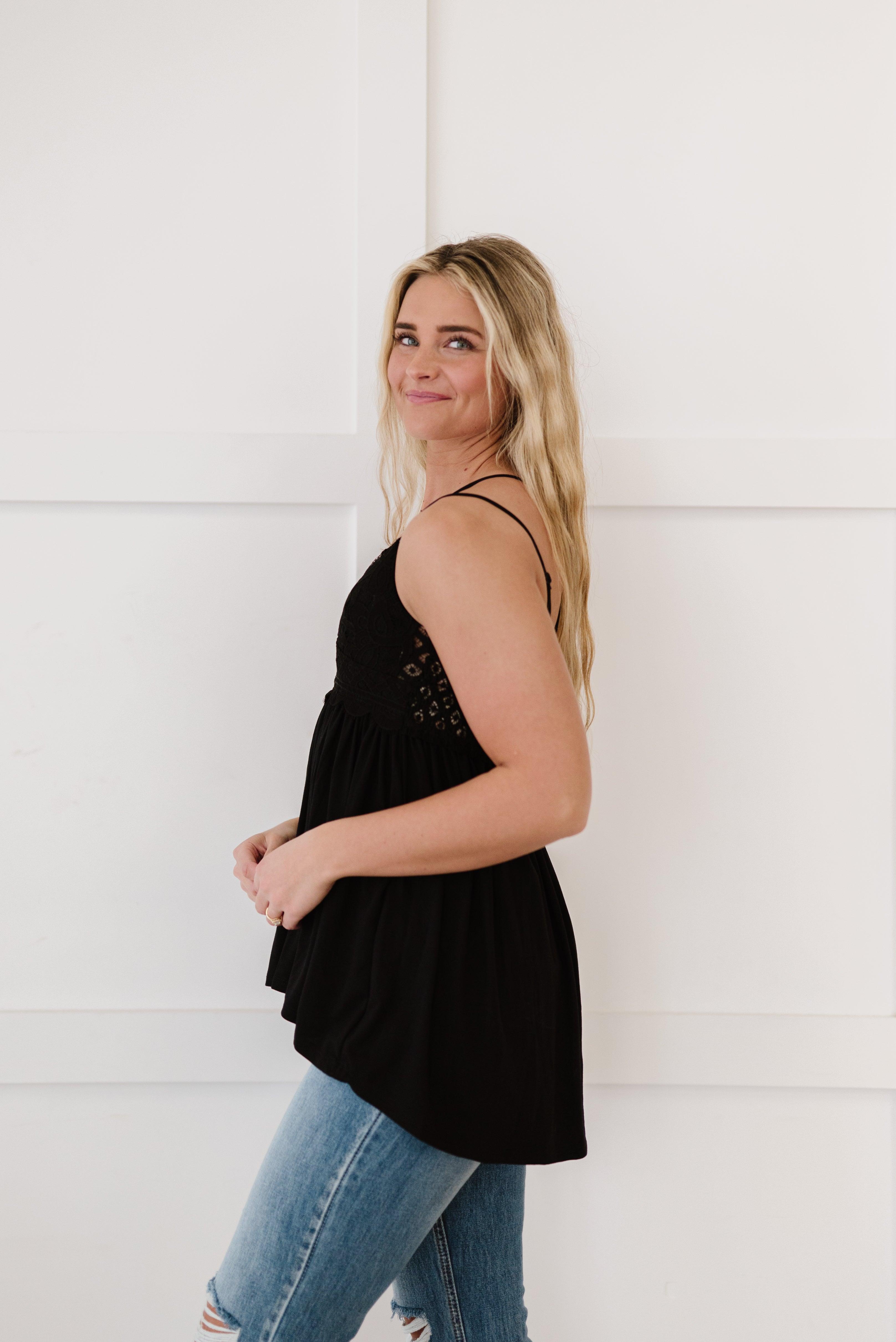 In The Spotlight Crocheted Cami • Black - Atomic Wildflower