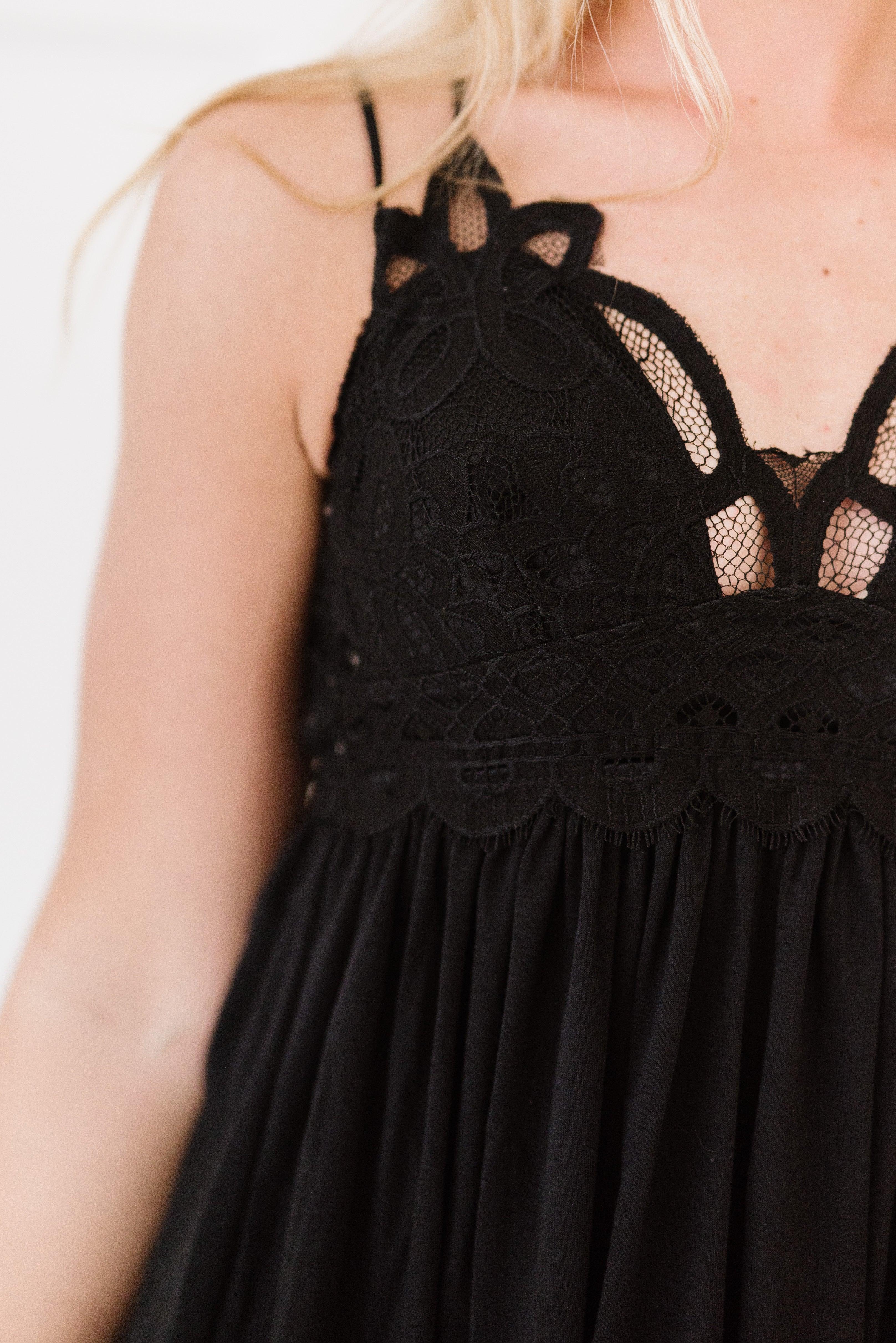 In The Spotlight Crocheted Cami • Black - Atomic Wildflower