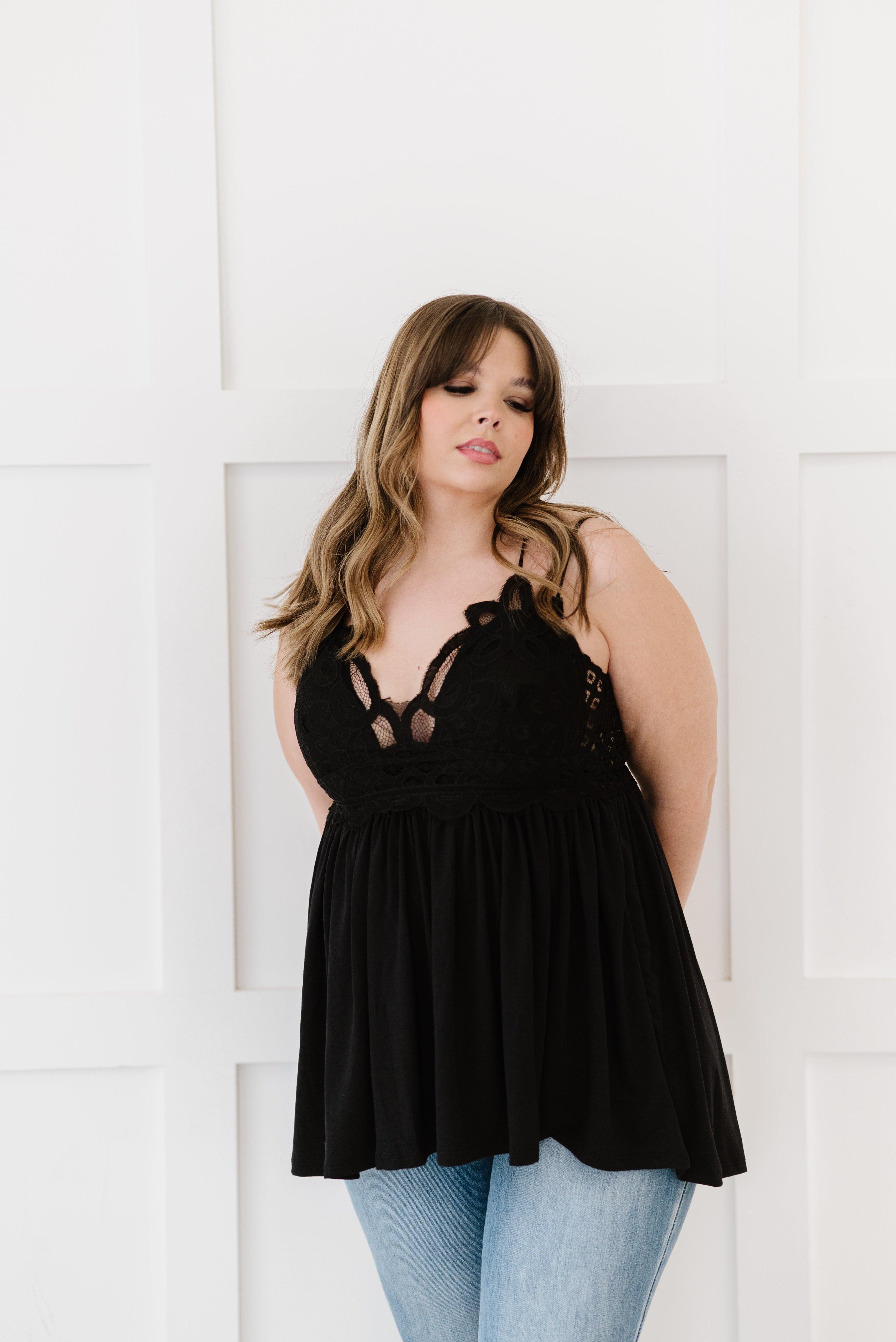 In The Spotlight Crocheted Cami • Black - Atomic Wildflower