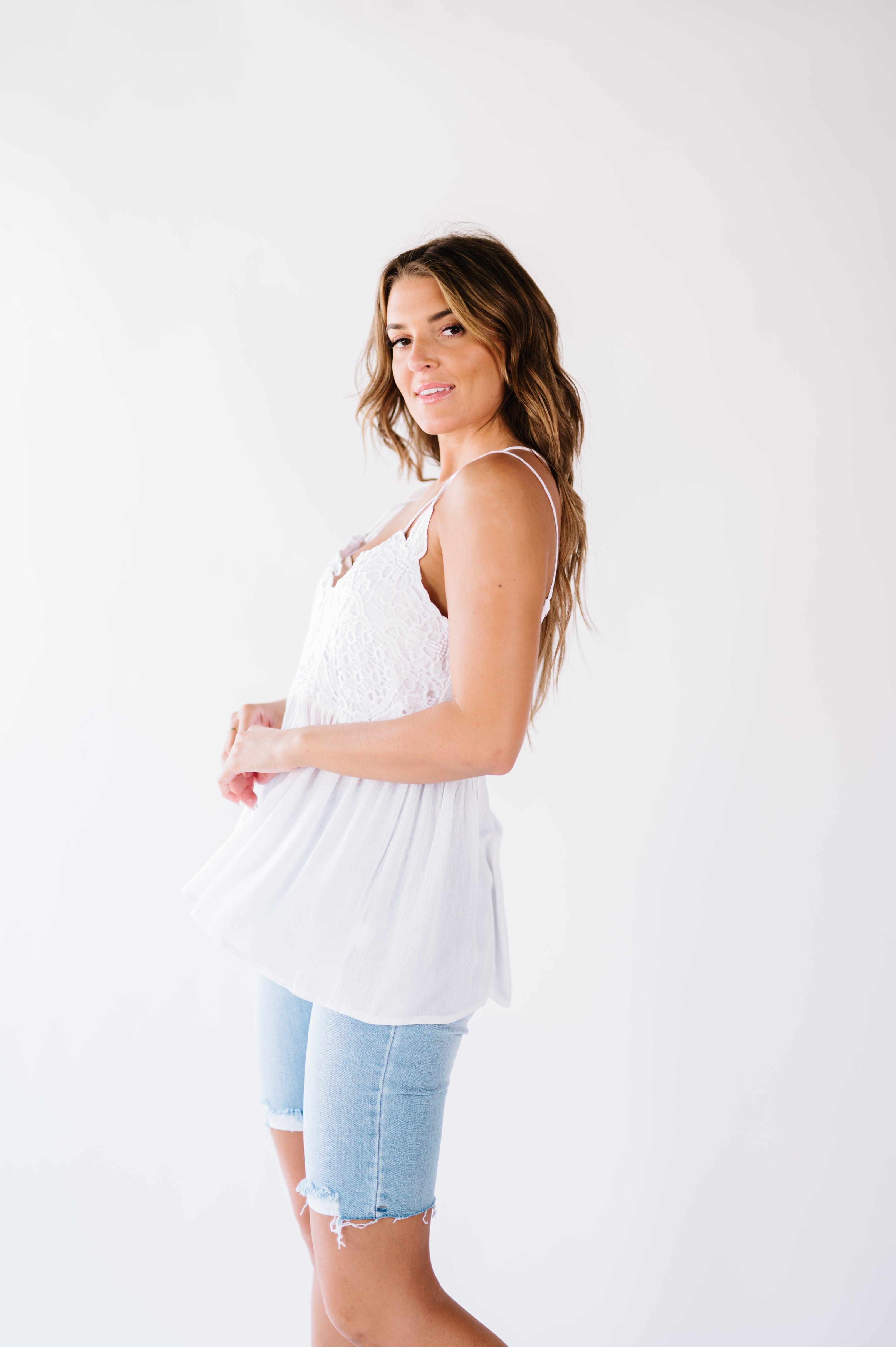 Grace Lace Tank Top - Atomic Wildflower