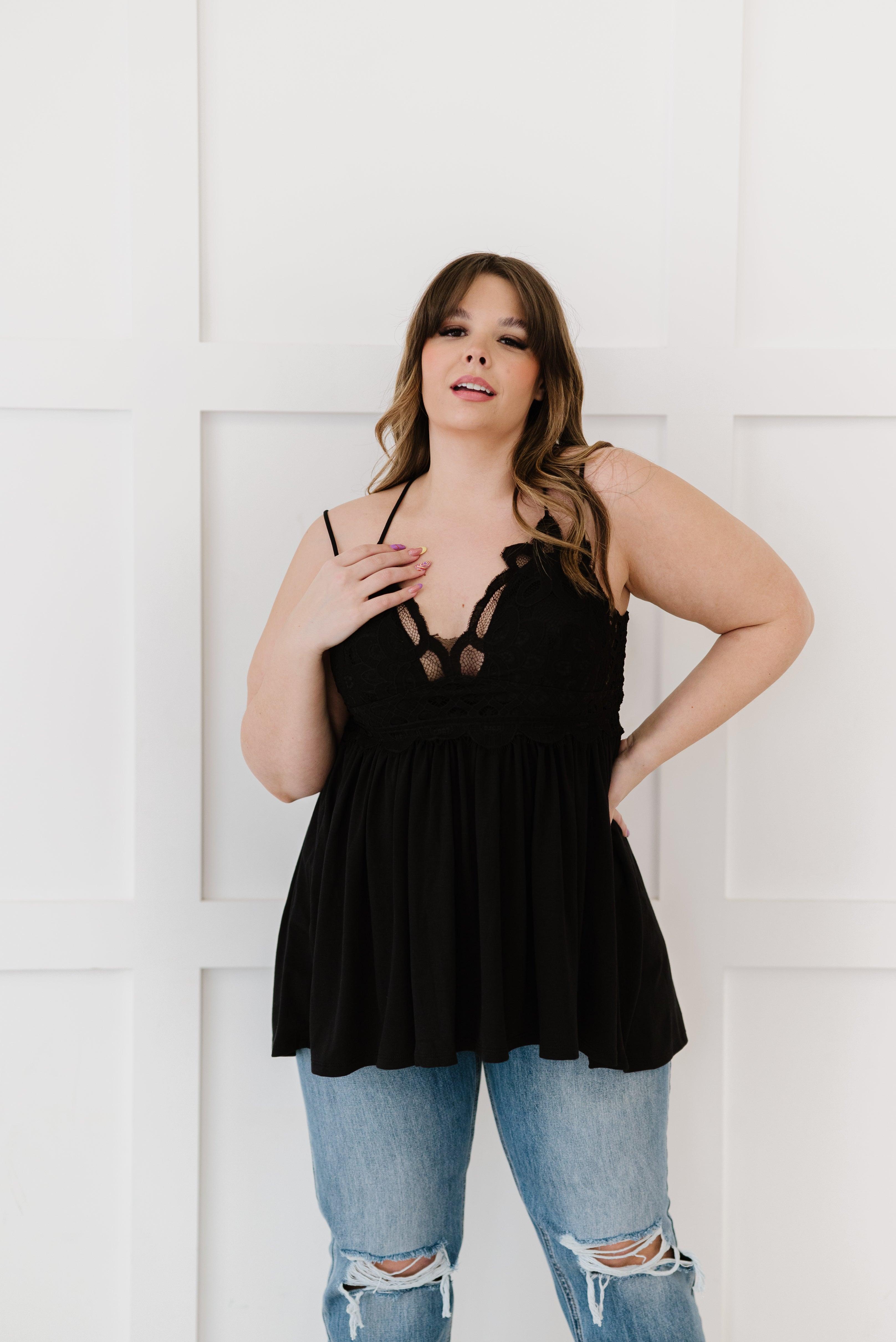 In The Spotlight Crocheted Cami • Black - Atomic Wildflower