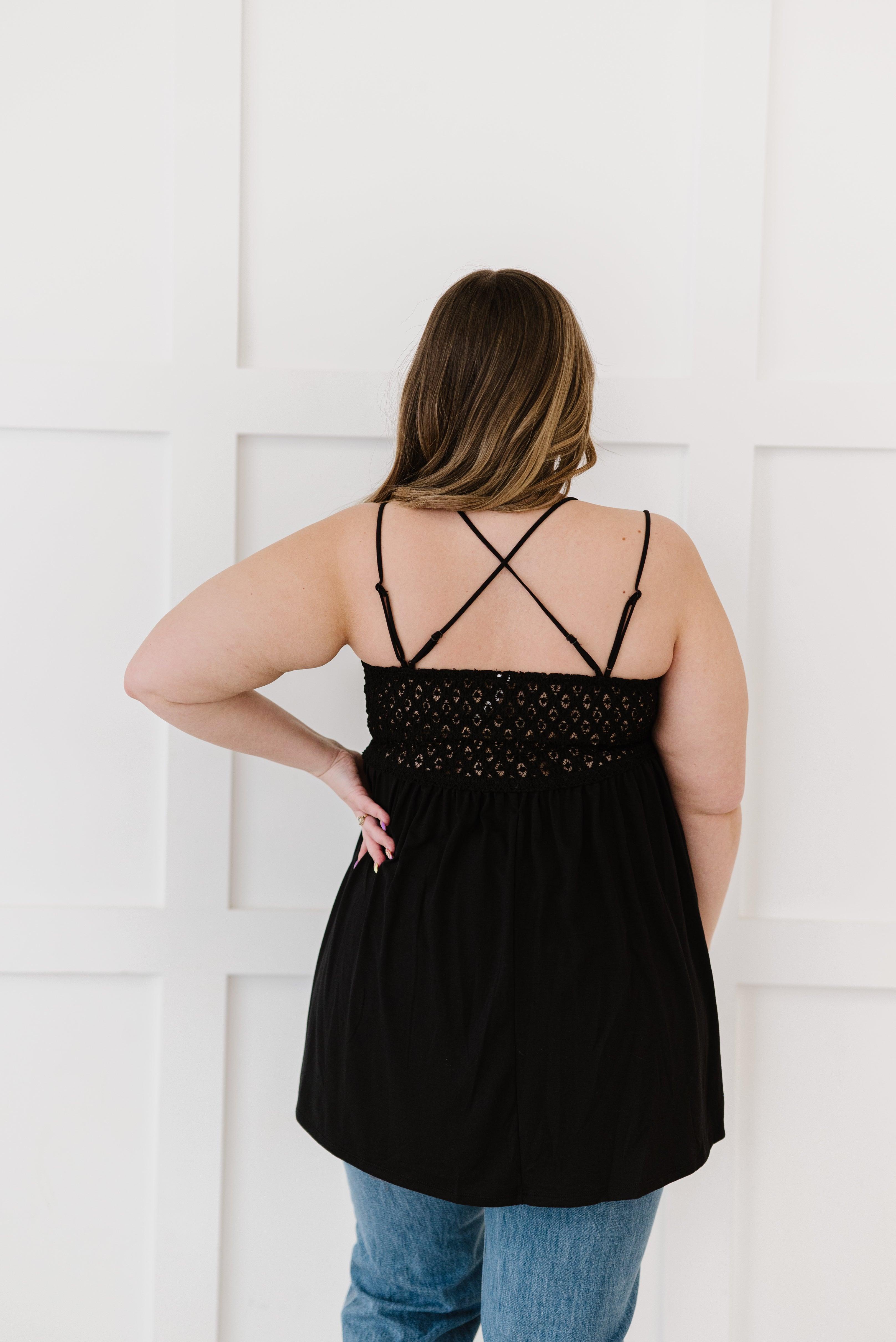 In The Spotlight Crocheted Cami • Black - Atomic Wildflower