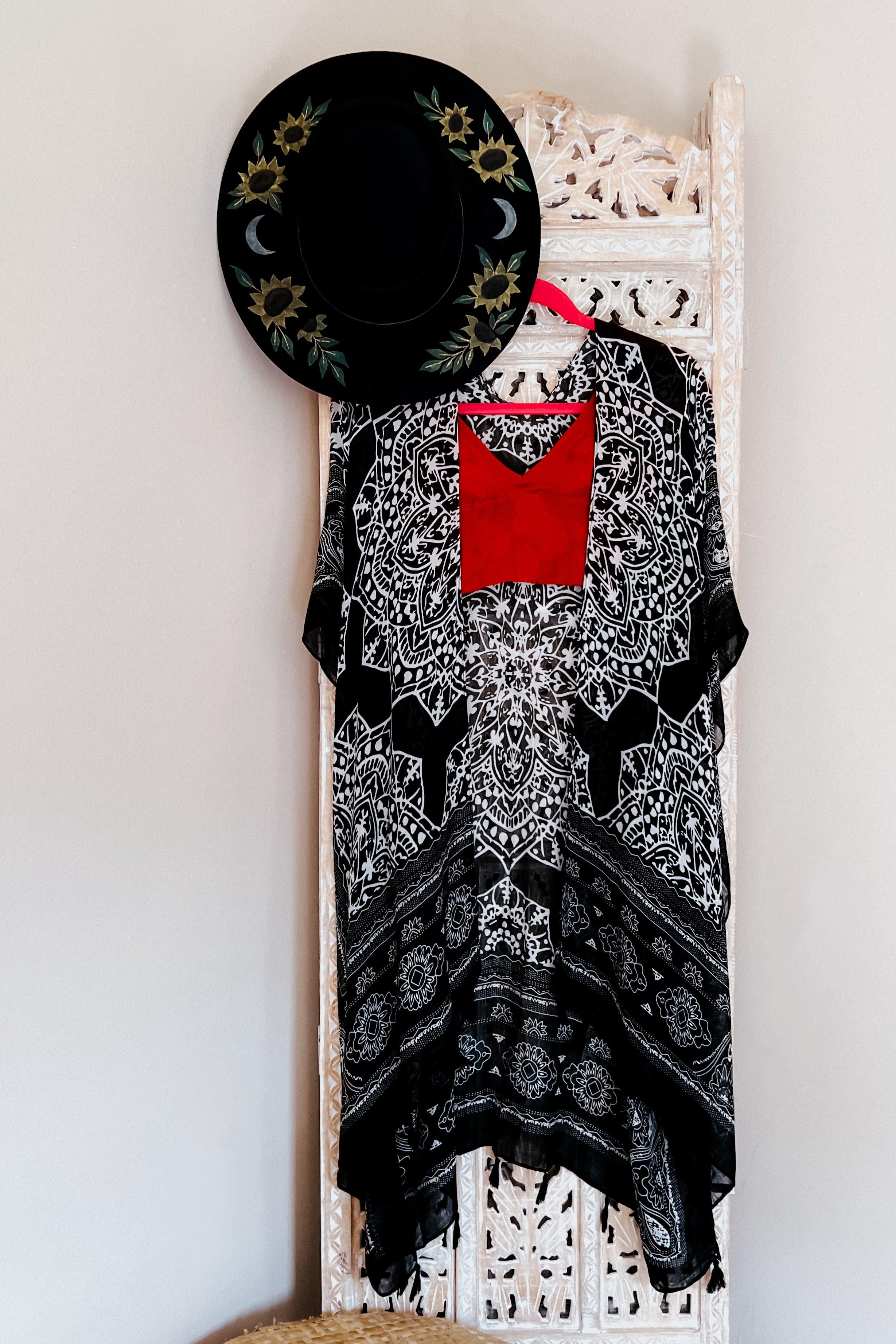 Took My Love Tassel Kimono • Black - Atomic Wildflower