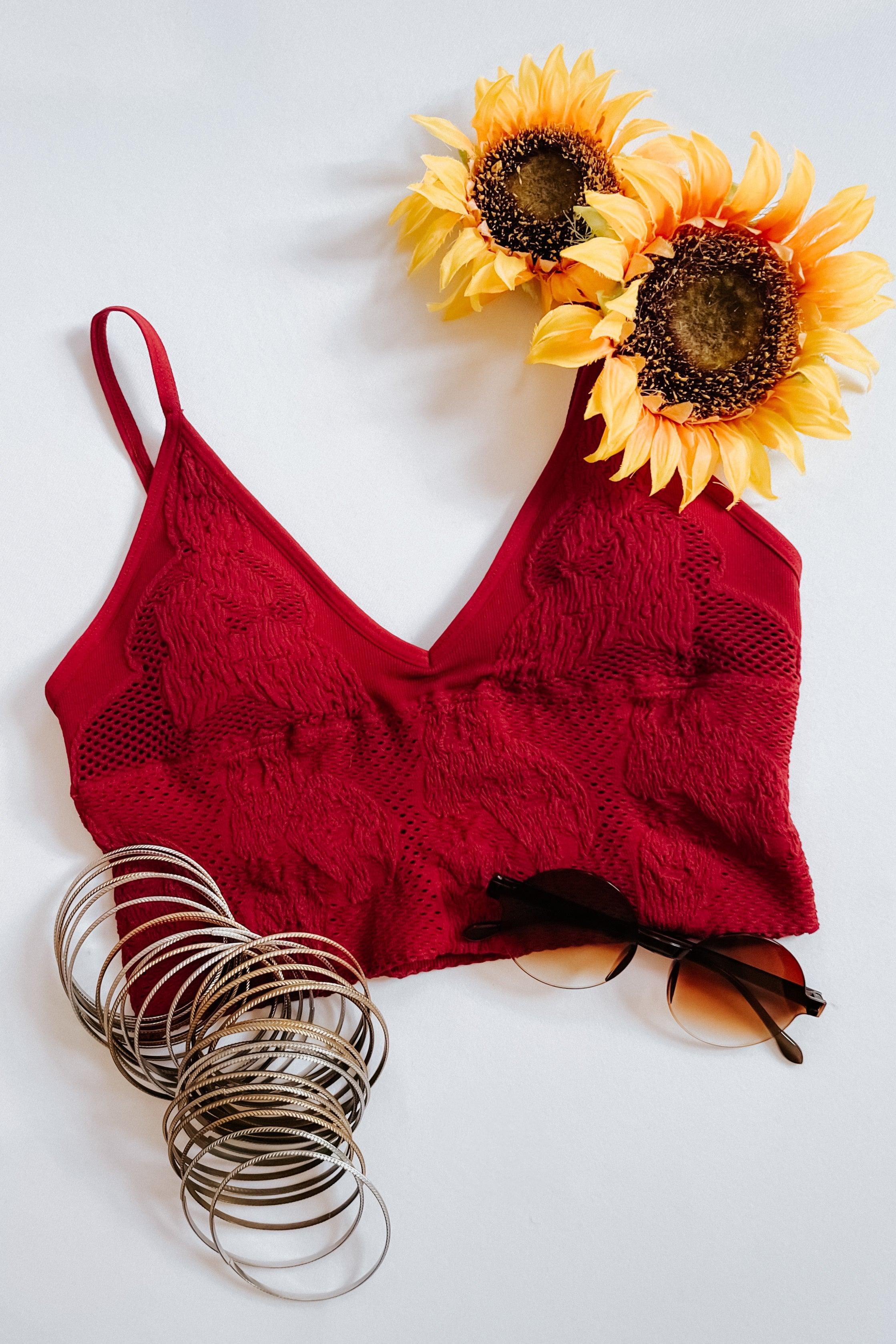 Berry Bliss Seamless Padded Textured Brami - Atomic Wildflower