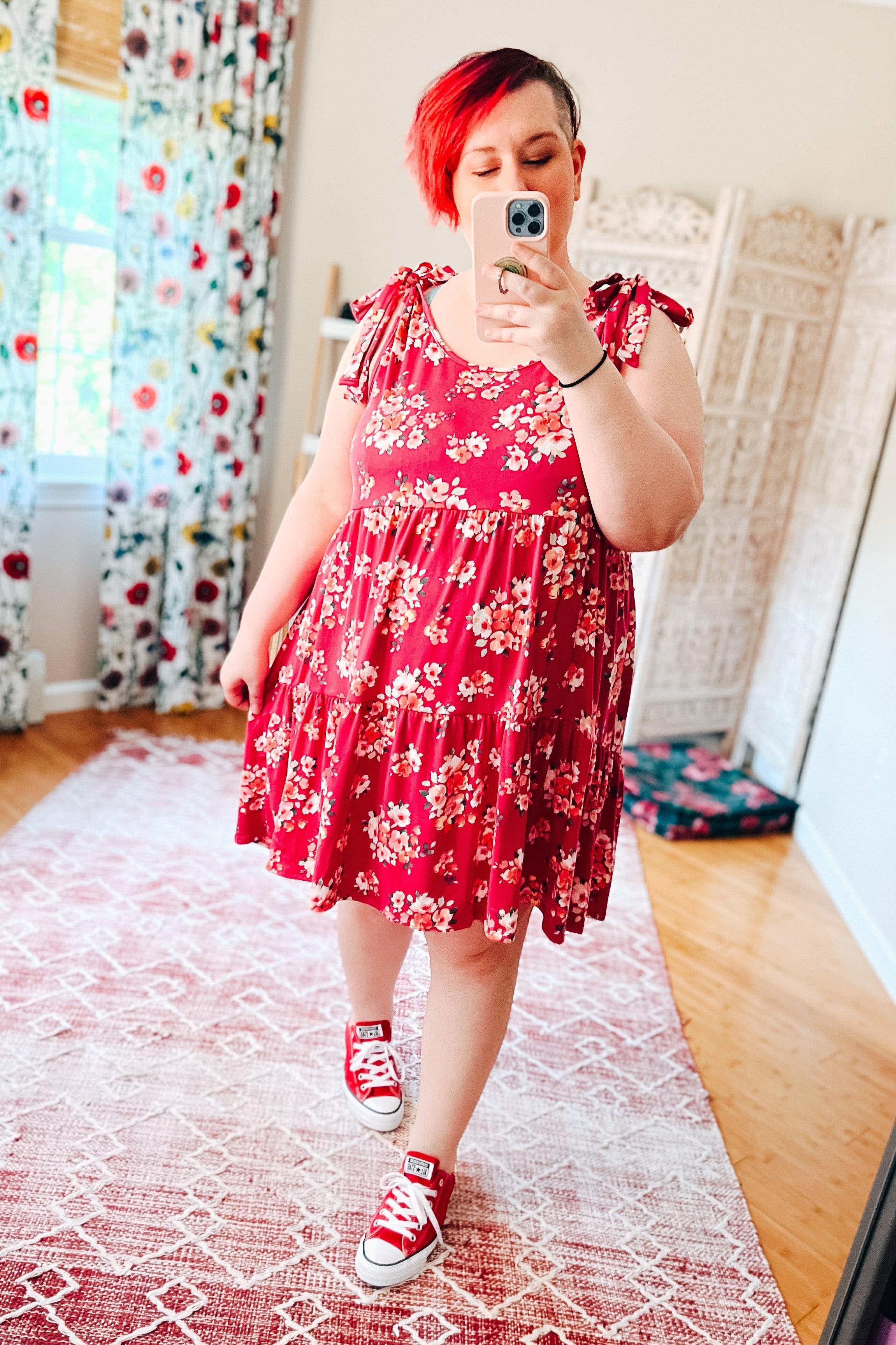 Fun Times Tiered Dress • Hot Pink - Atomic Wildflower