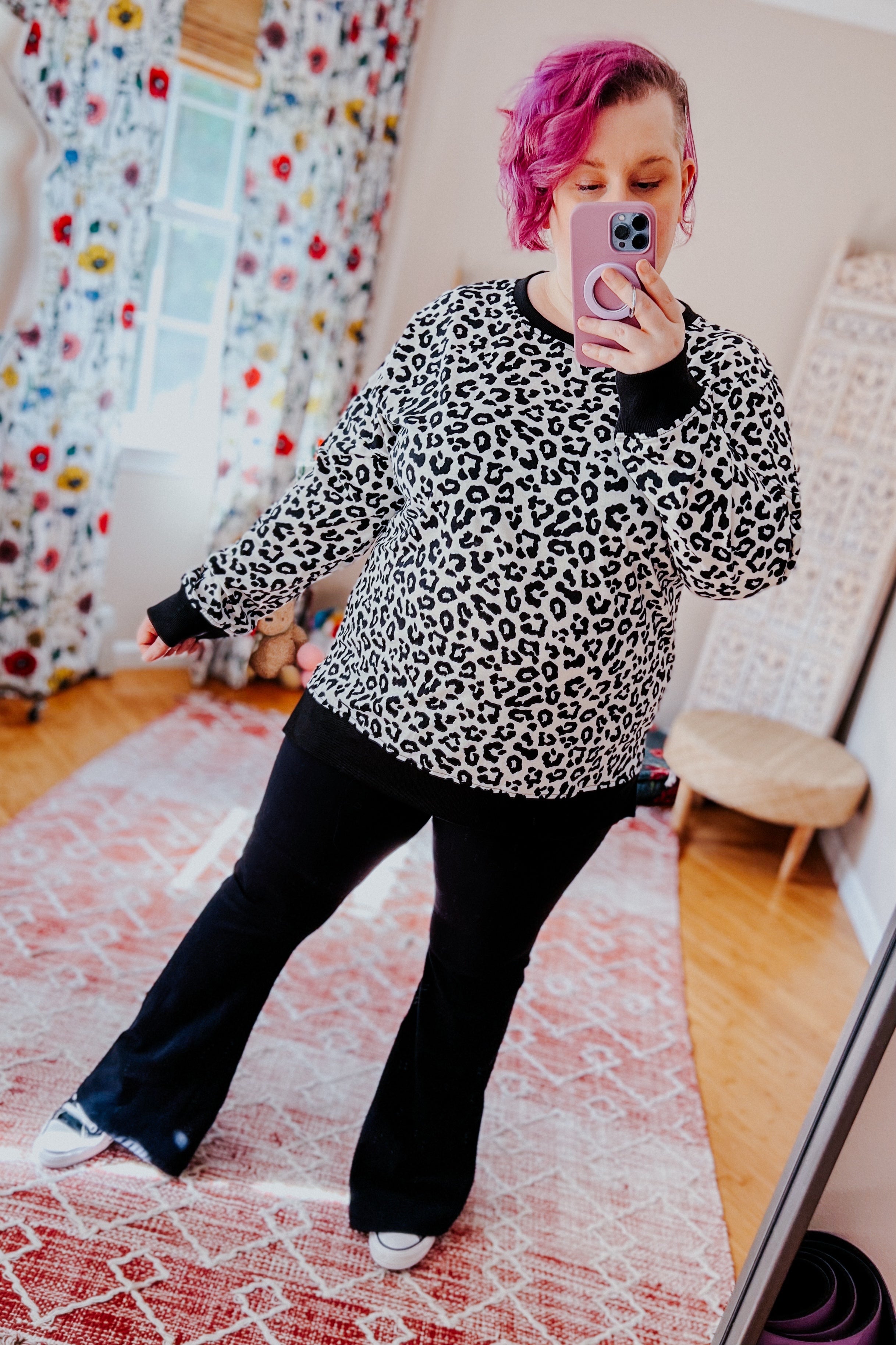 Cozy in Cheetah Pullover Sweatshirt