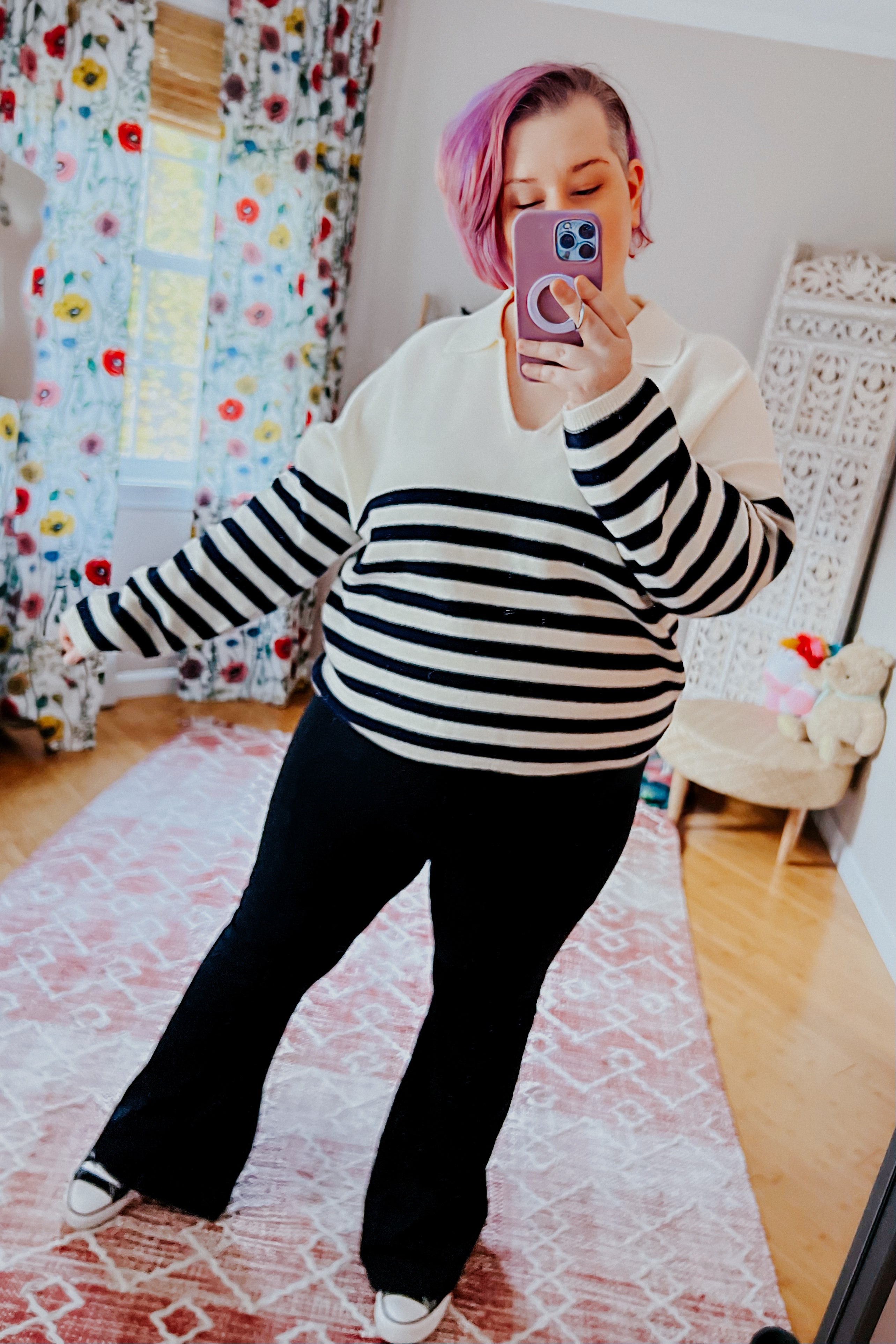 Memorable Moments Striped Sweater • White