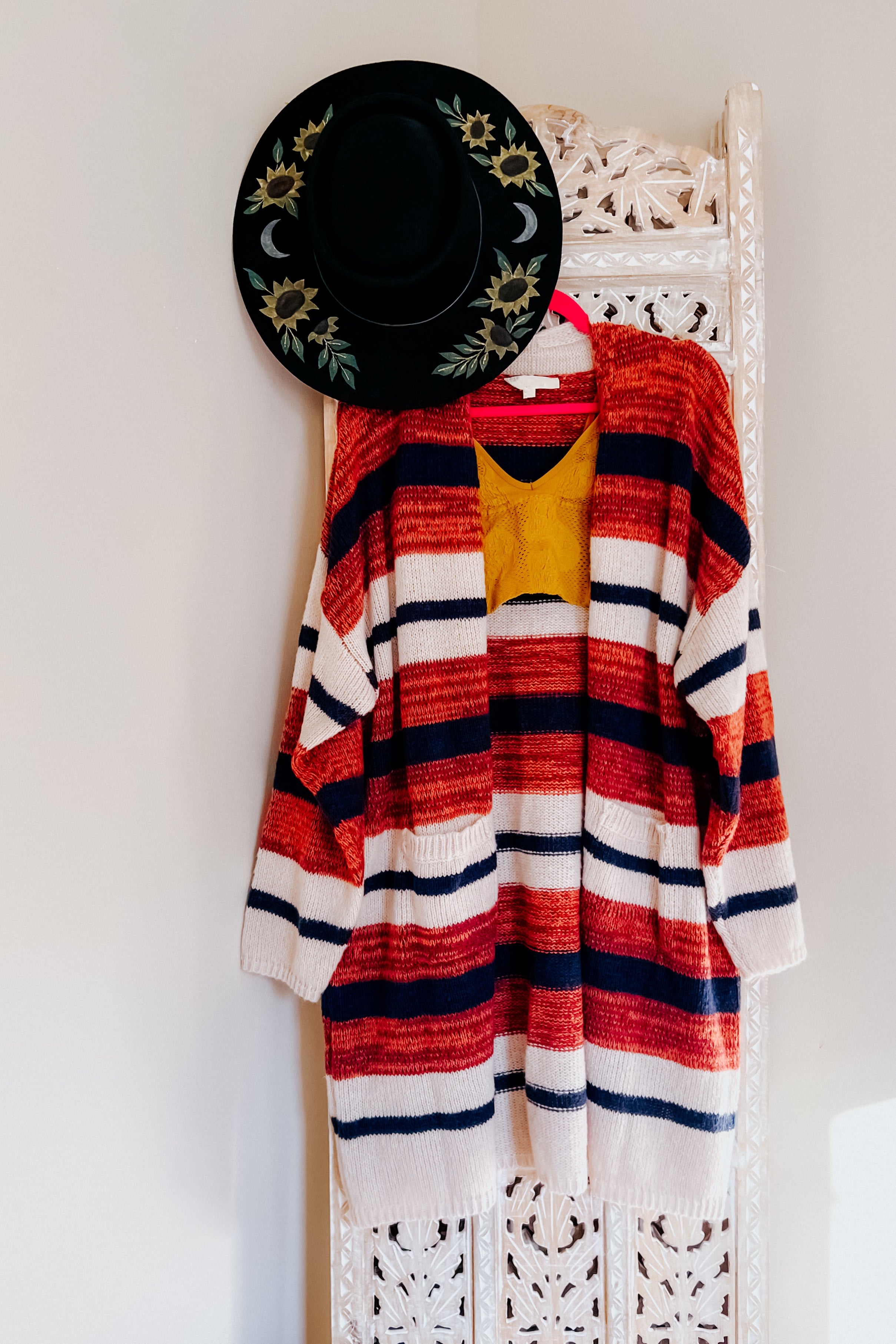 All Put Together Striped Pocketed Cardigan