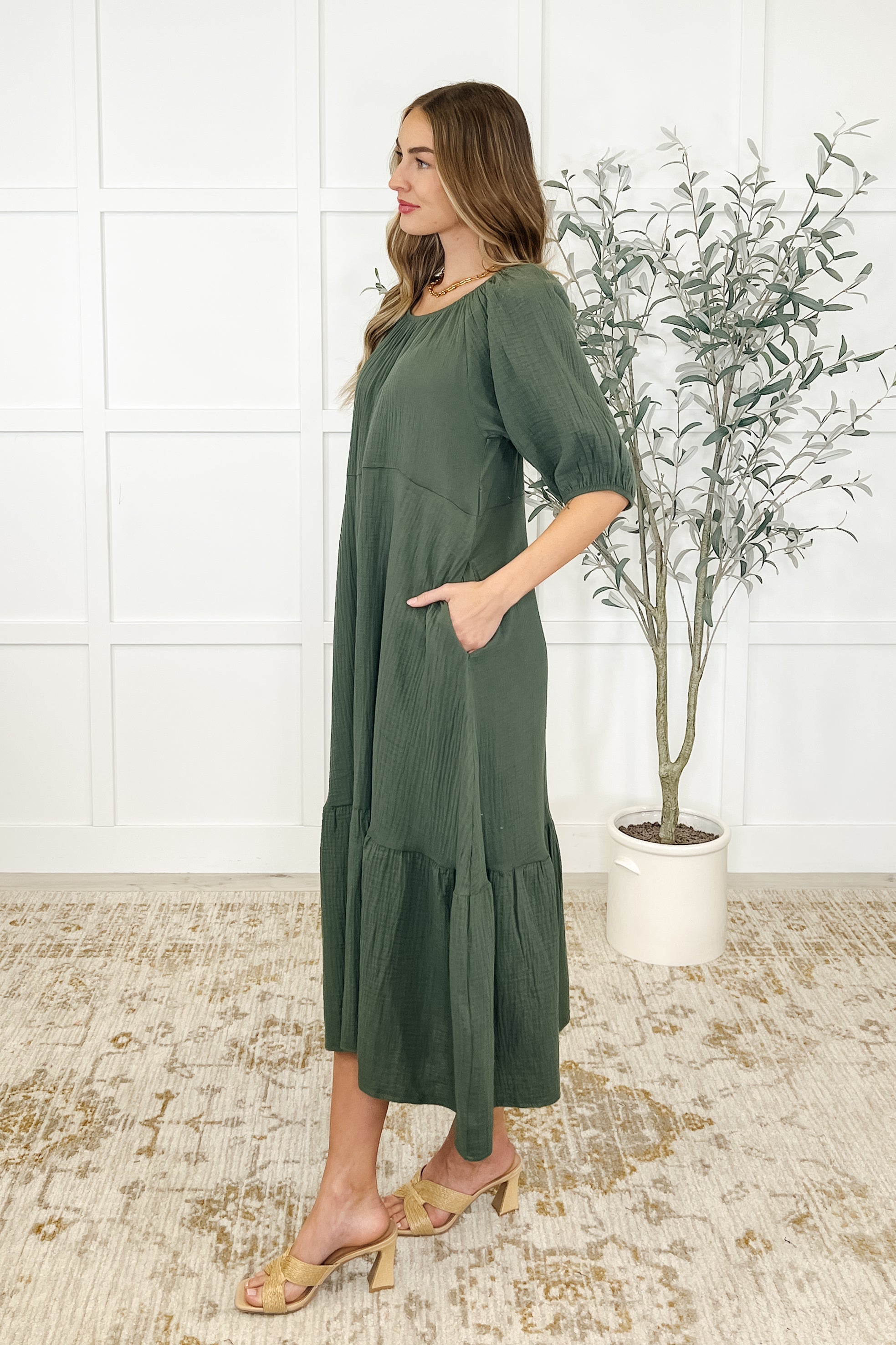 Hazel Dress • Dusty Pine