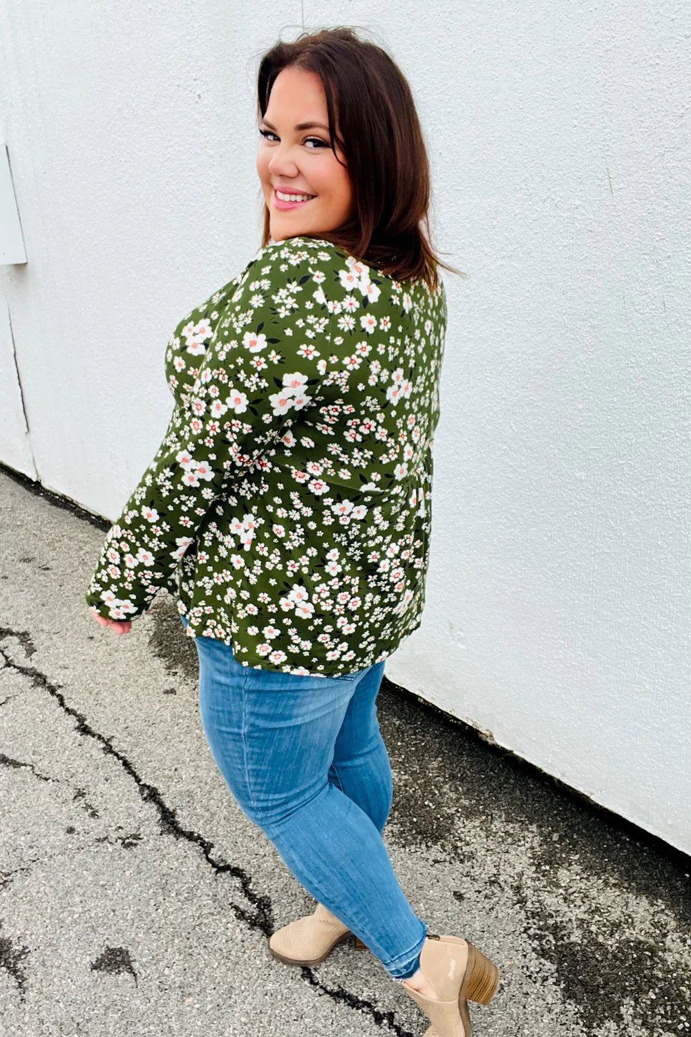 Picking Daisies Floral Print Babydoll Top