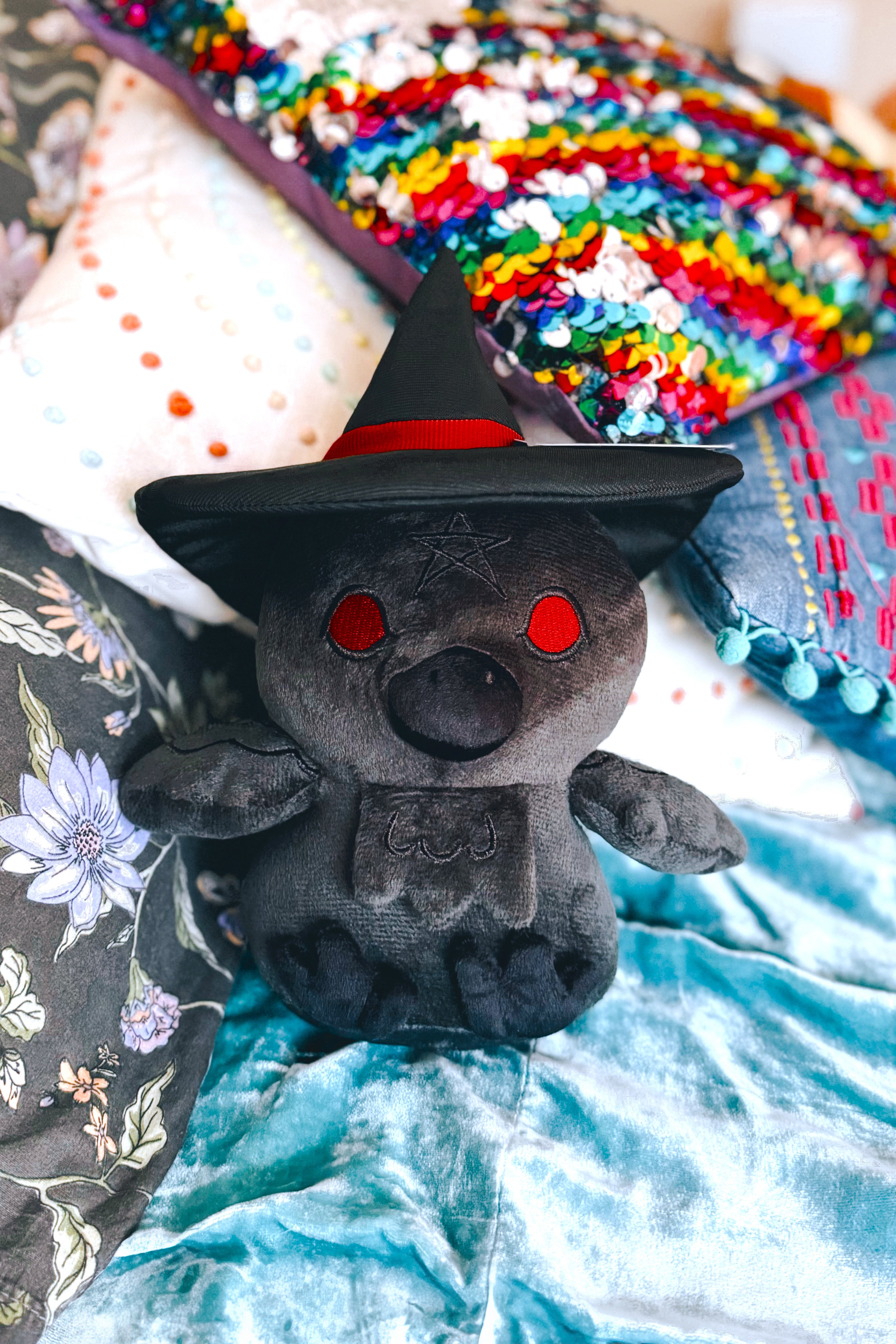 Ascrowdeus The Witchy Black Crow Plushie