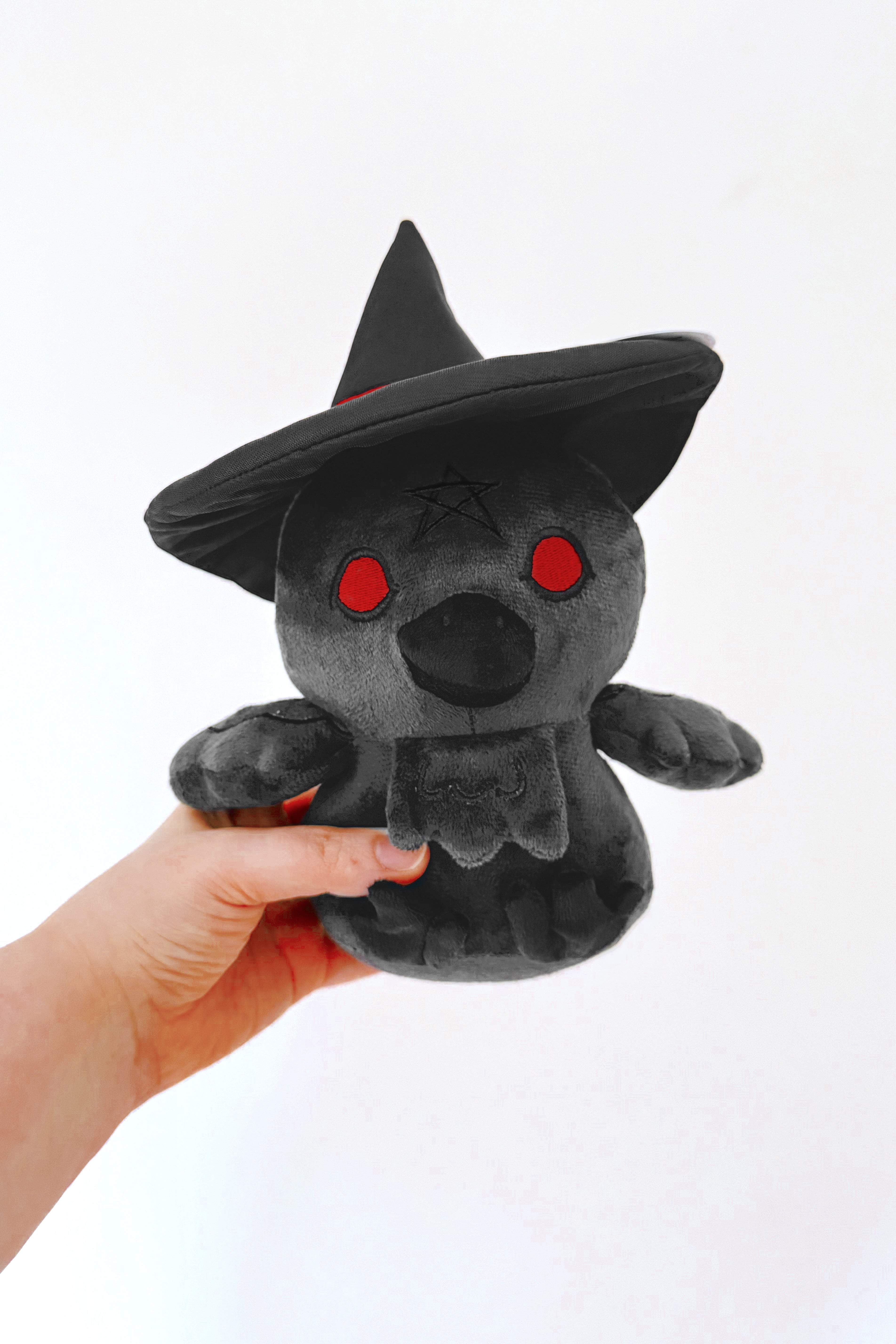 Ascrowdeus The Witchy Black Crow Plushie