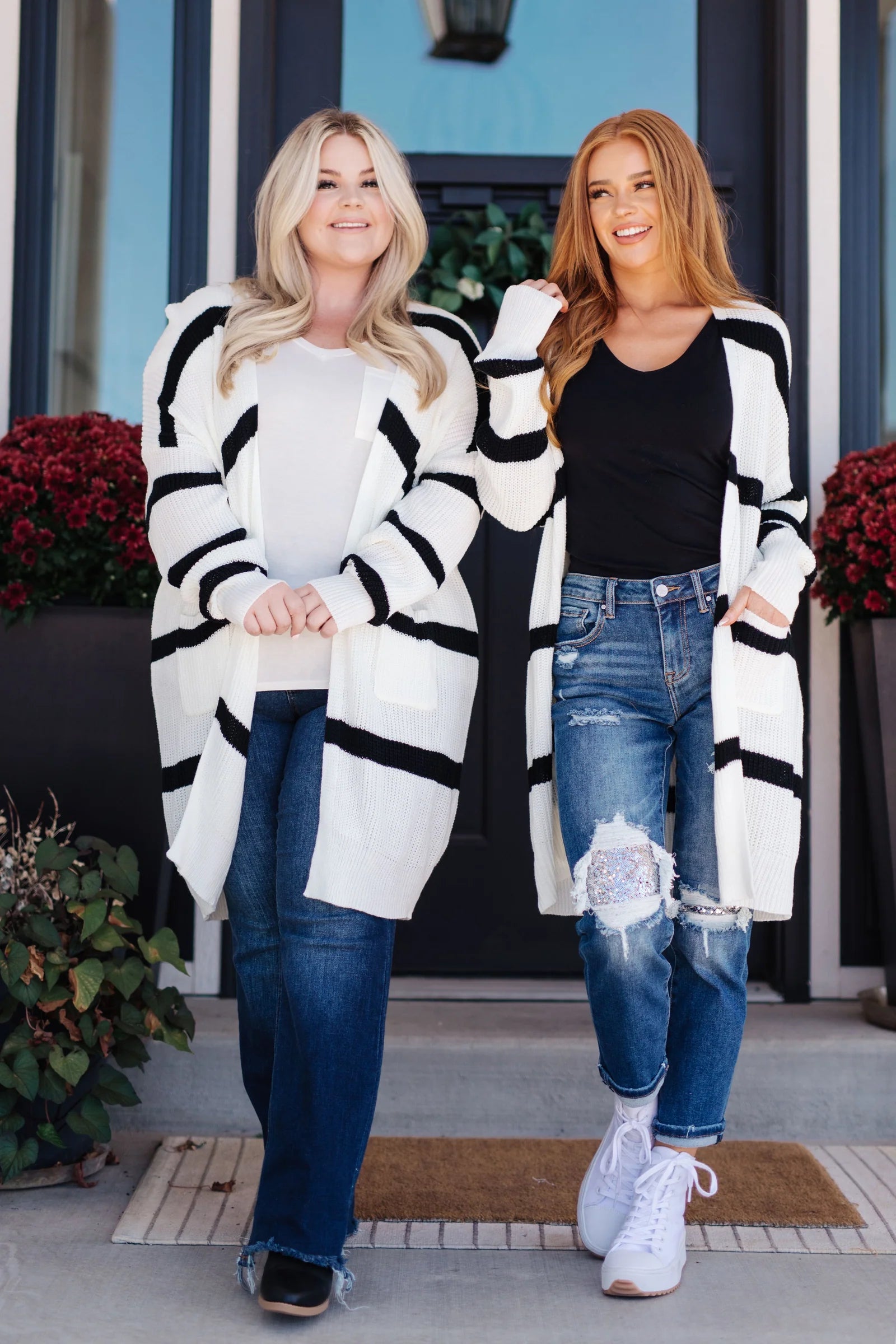 Brighter is Better Striped Cardigan • Ivory