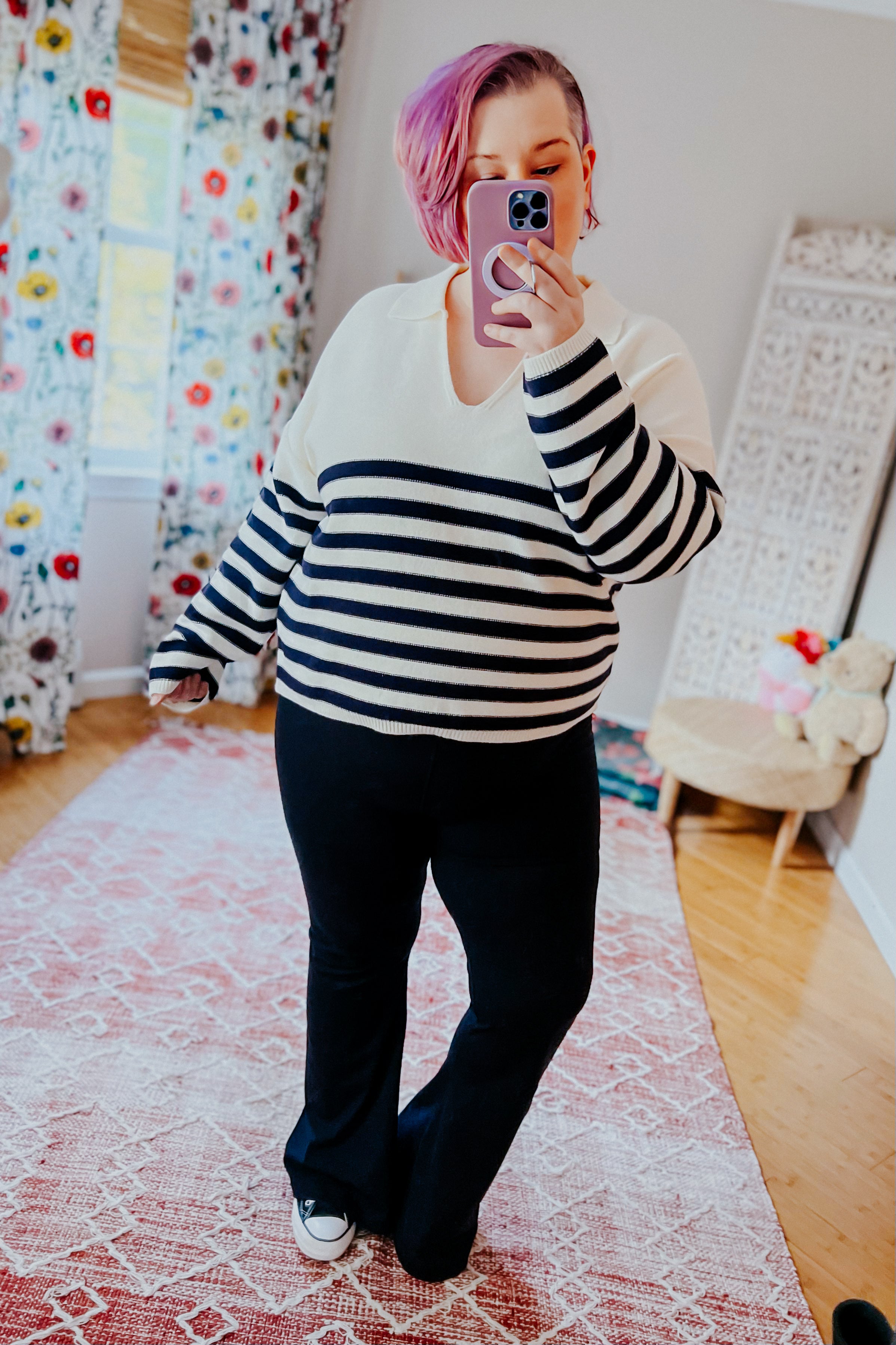 Memorable Moments Striped Sweater • White