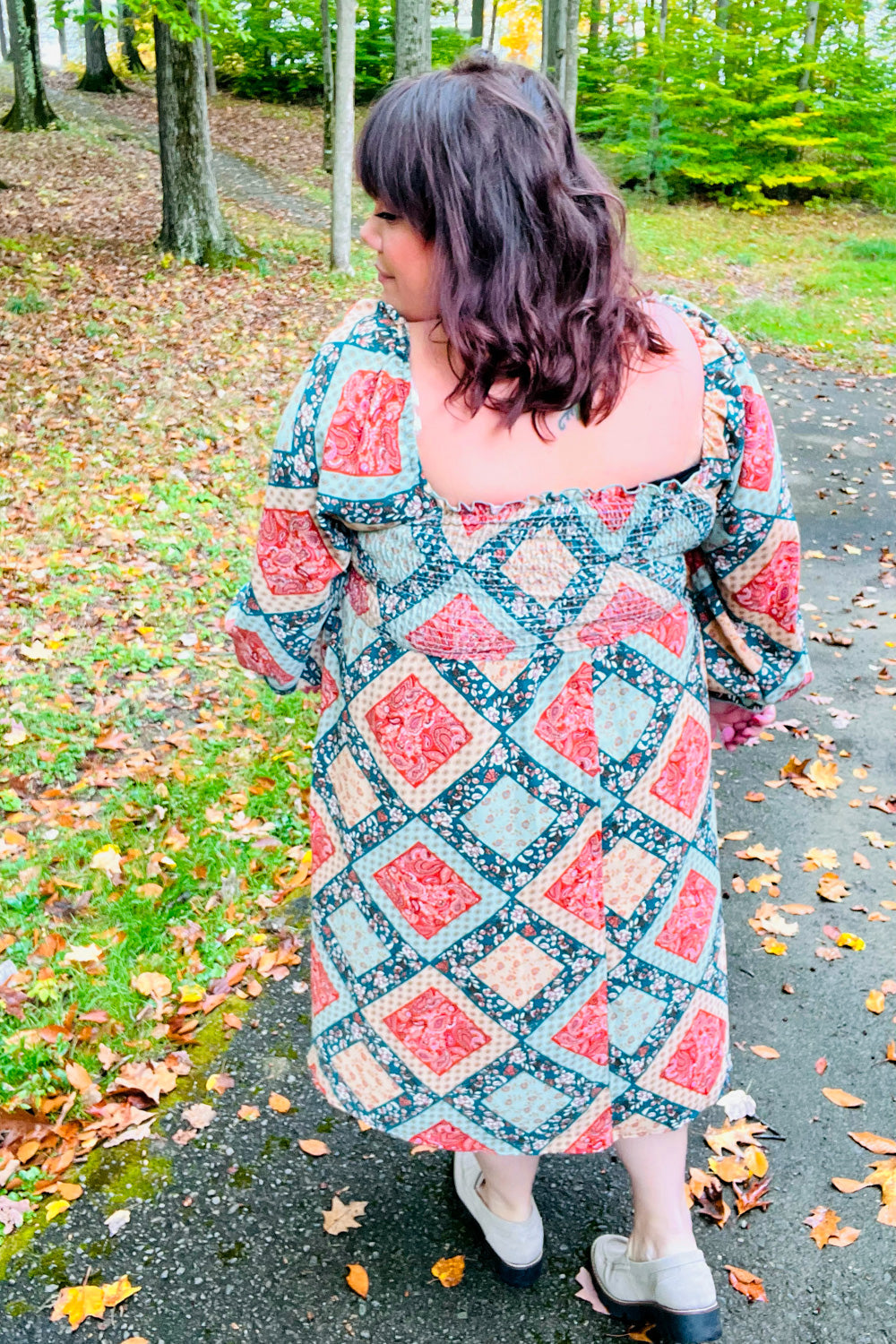 Join Me Later Boho Smocked Woven Midi Dress