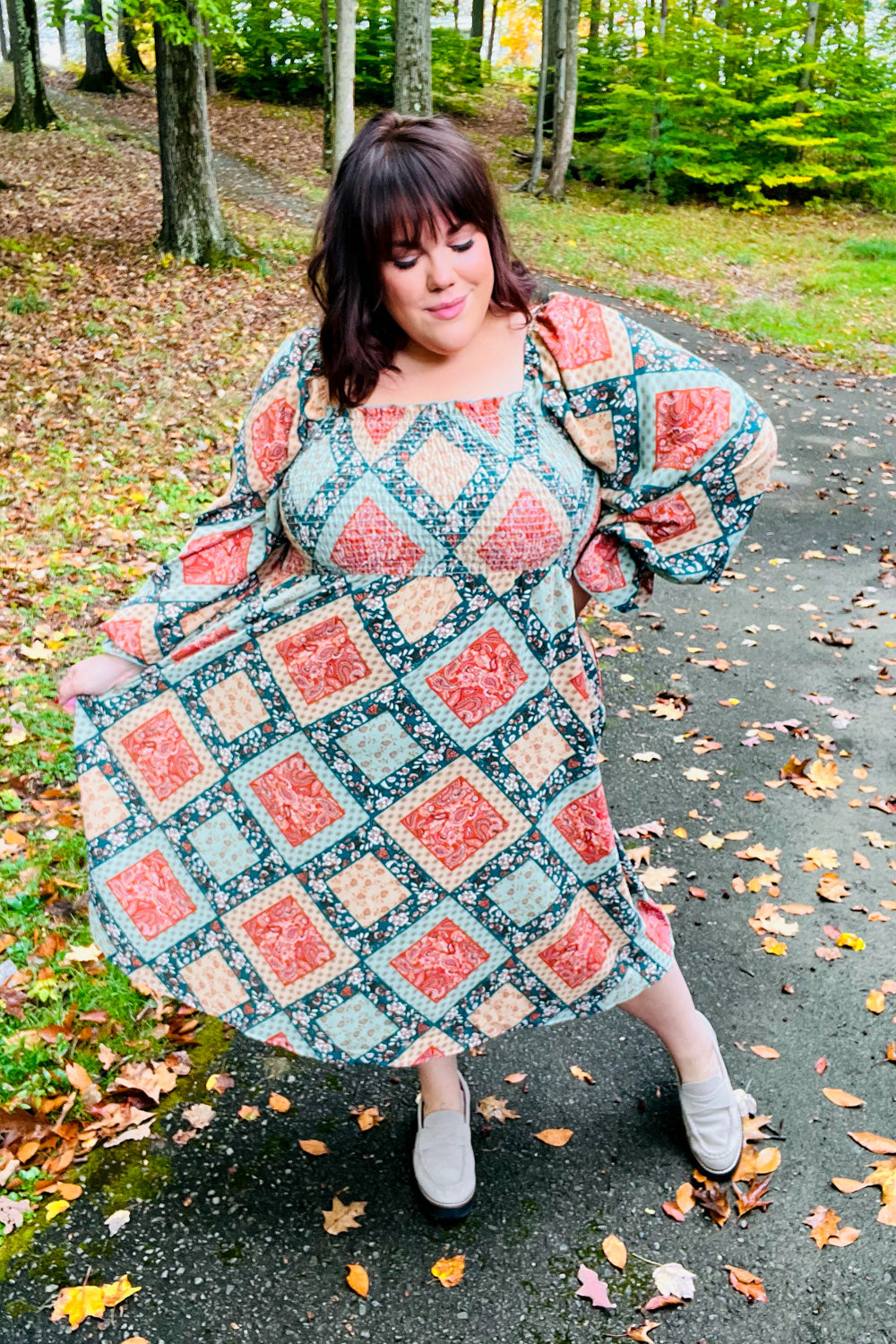Join Me Later Boho Smocked Woven Midi Dress
