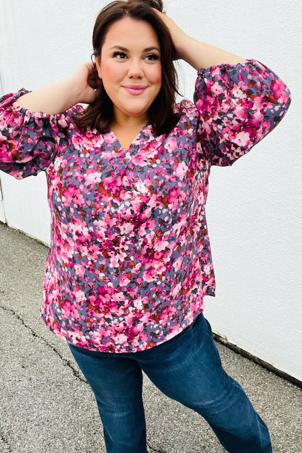 Have it All Floral Print Woven Top