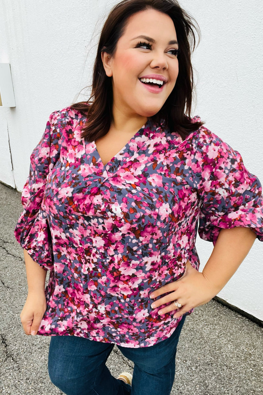 Have it All Floral Print Woven Top