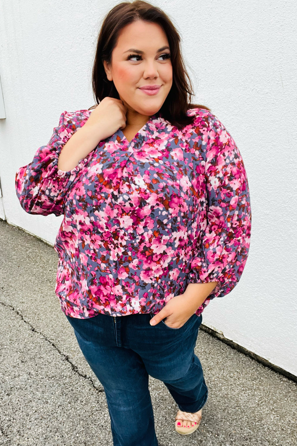 Have it All Floral Print Woven Top