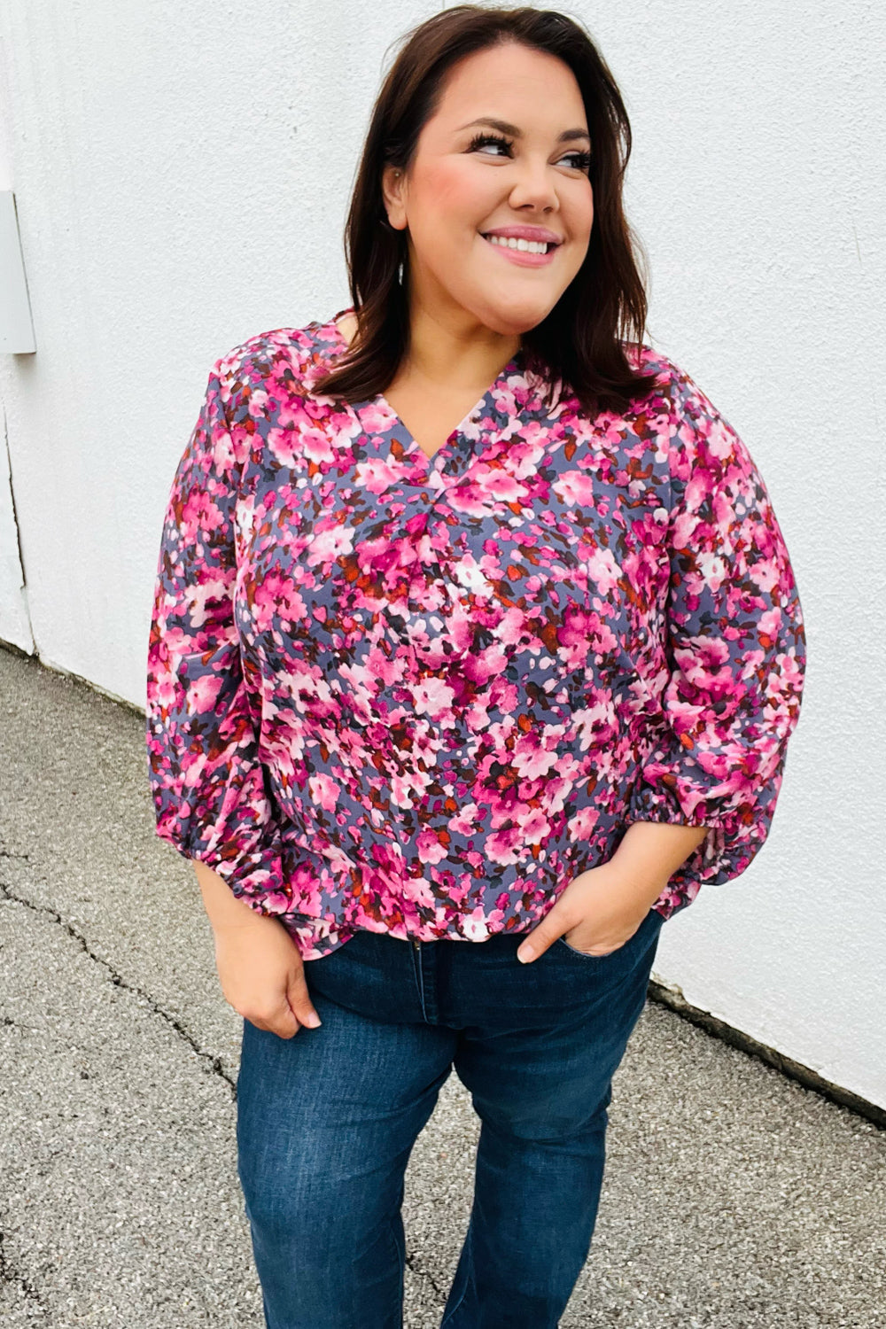 Have it All Floral Print Woven Top