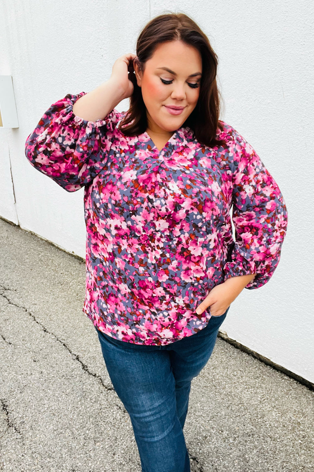 Have it All Floral Print Woven Top