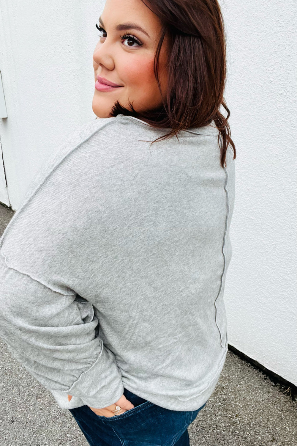 Through & Through Bubble Sleeve Outseam Top