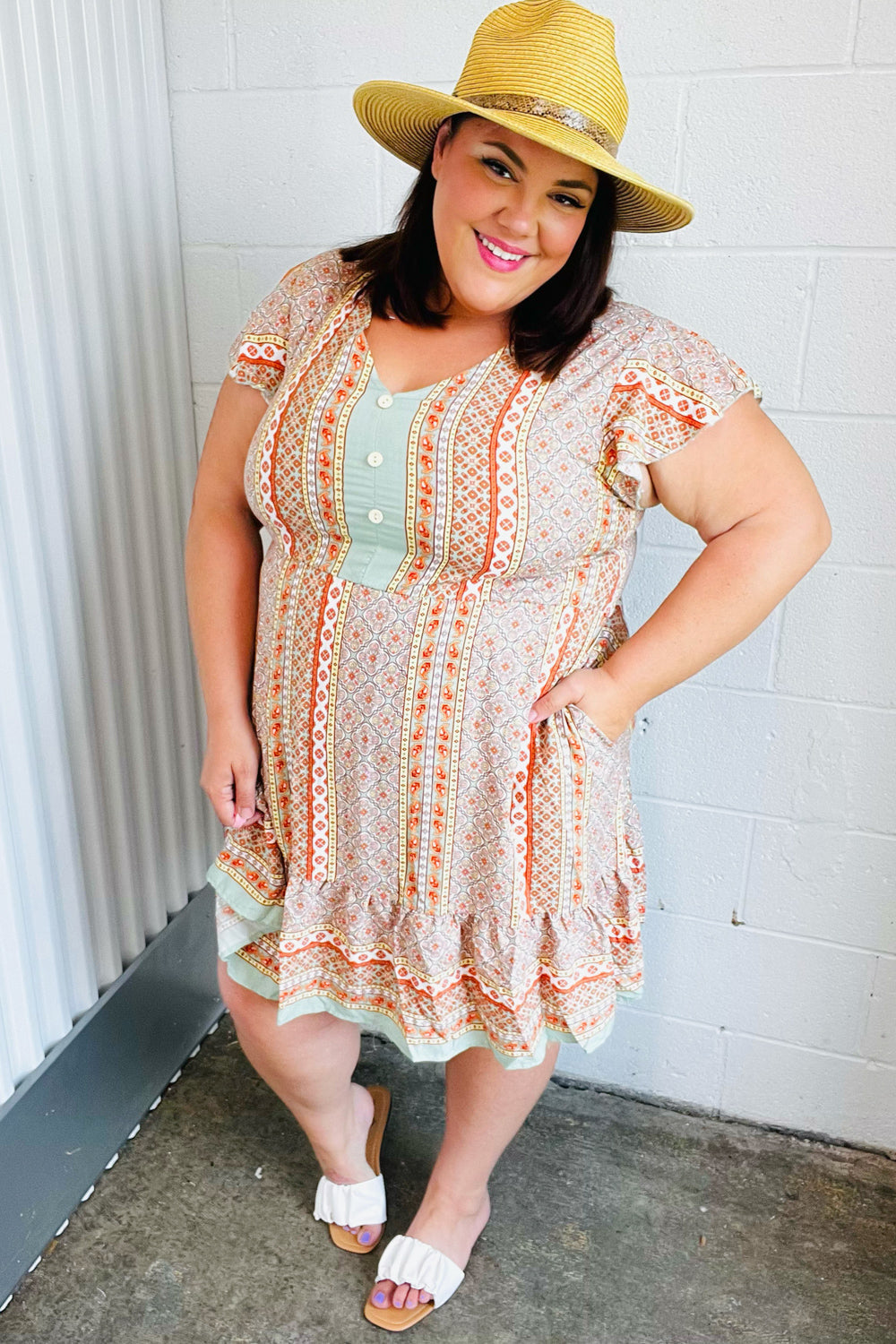 Night We Met Boho Floral Ruffle Dress
