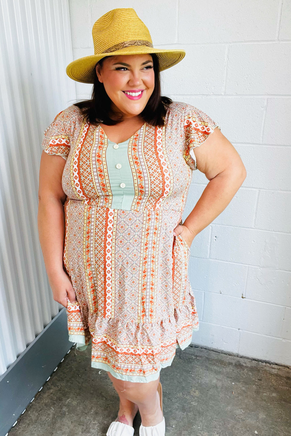 Night We Met Boho Floral Ruffle Dress
