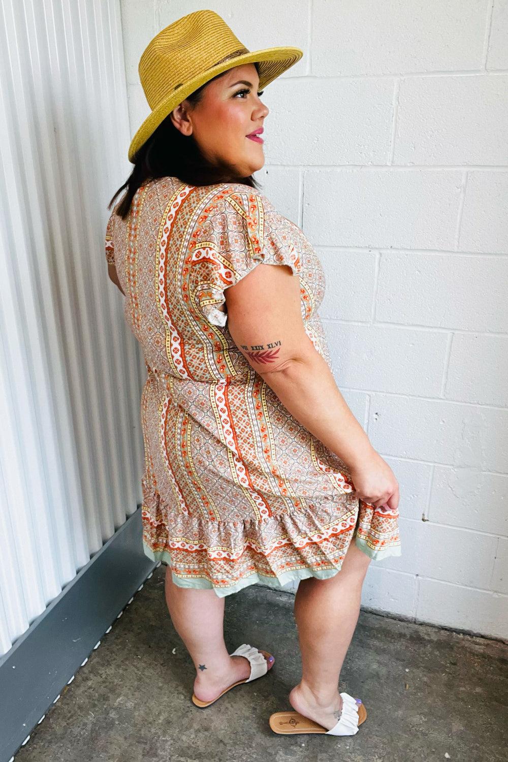 Night We Met Boho Floral Ruffle Dress