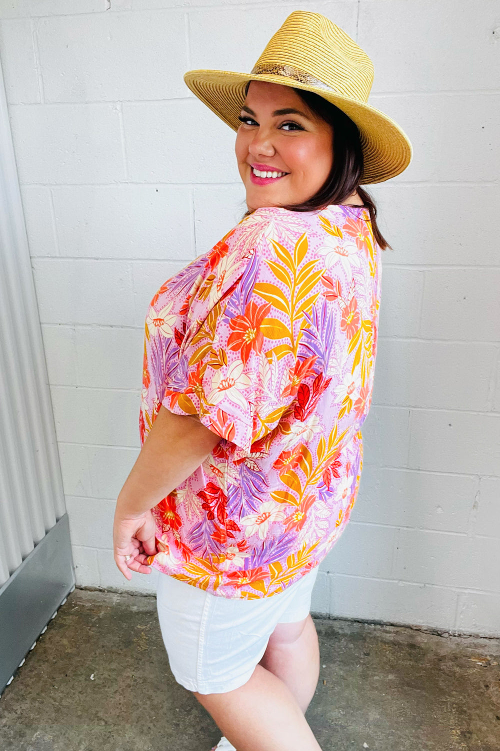 Little Bit Of Love Woven Top - Atomic Wildflower