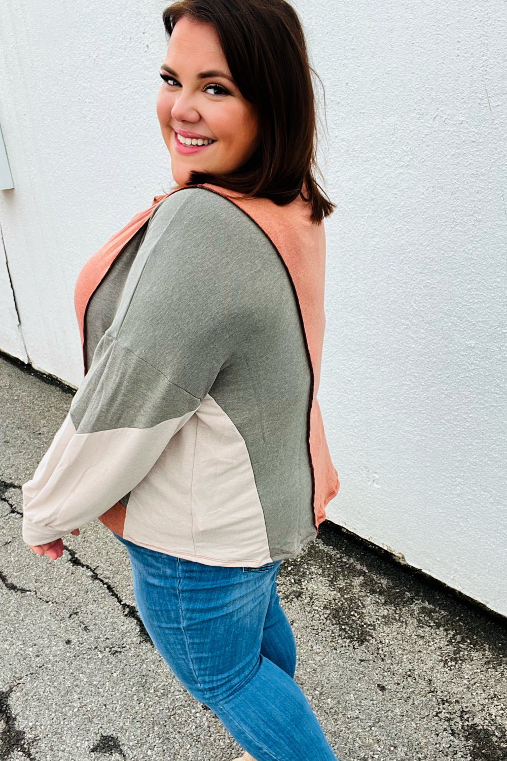 Weekend Bliss Color Block Top