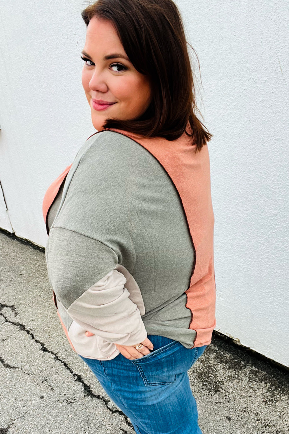 Weekend Bliss Color Block Top