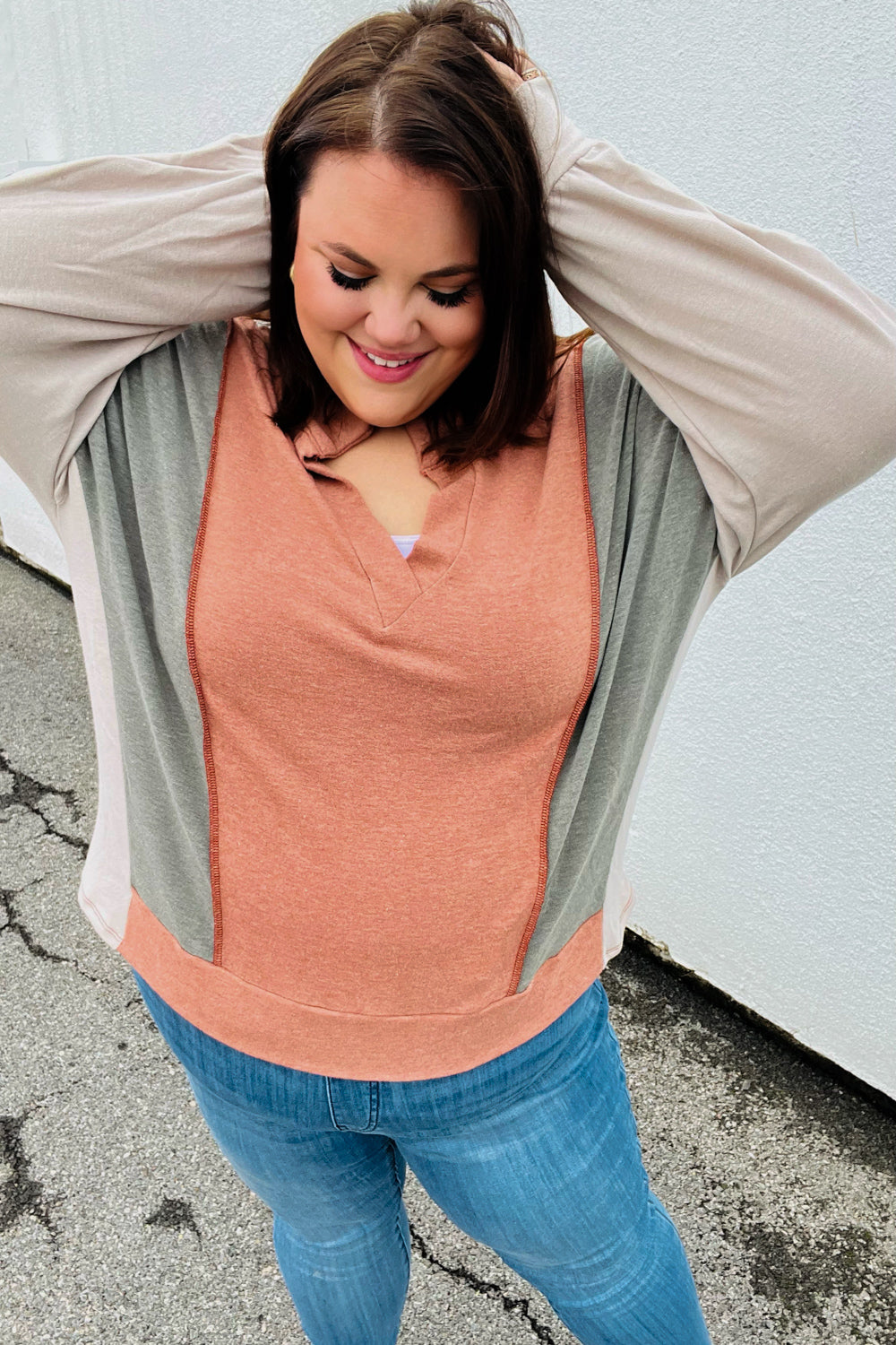 Weekend Bliss Color Block Top