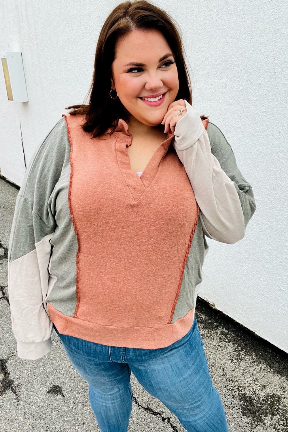 Weekend Bliss Color Block Top