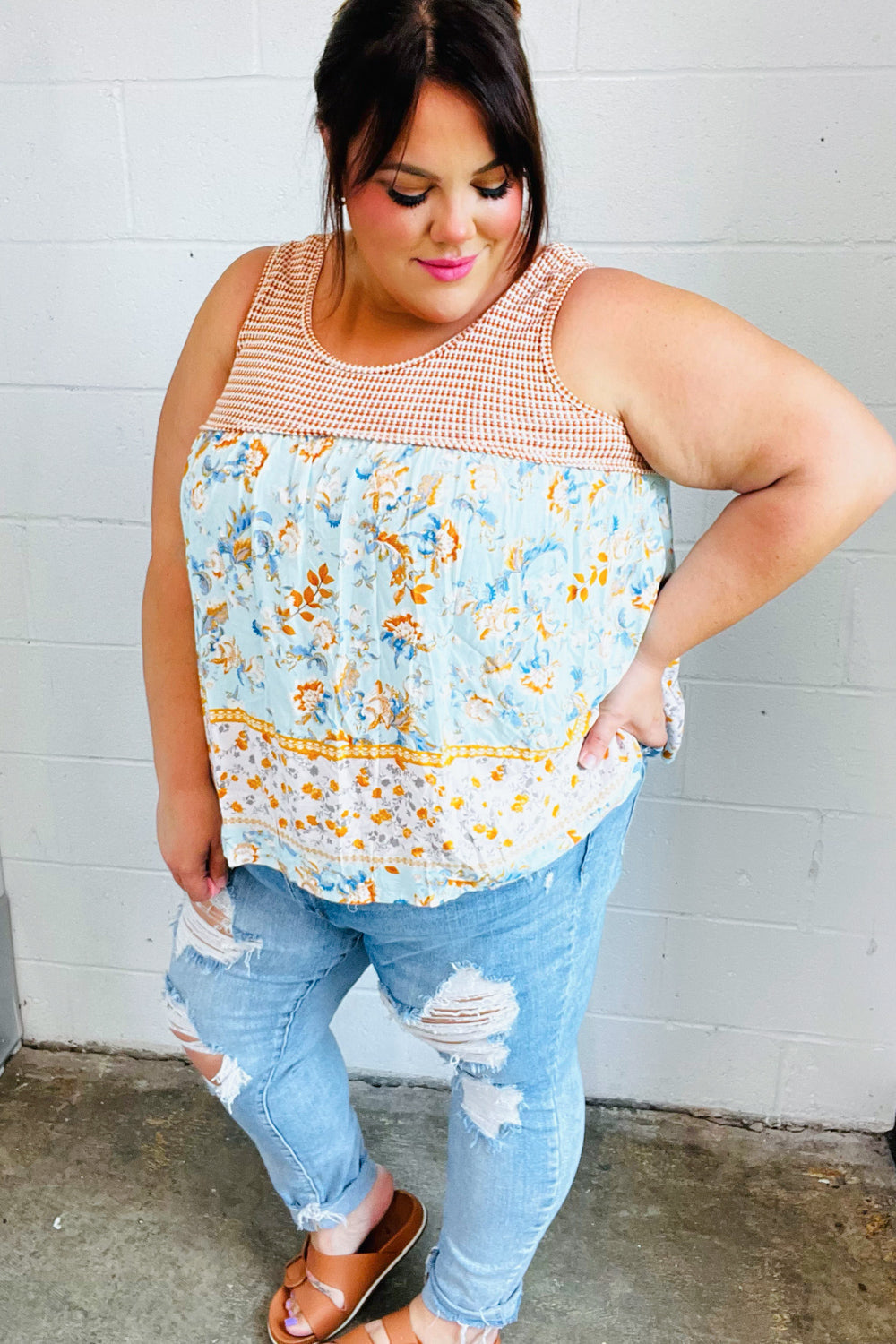 From The Top Floral Tank Top - Atomic Wildflower