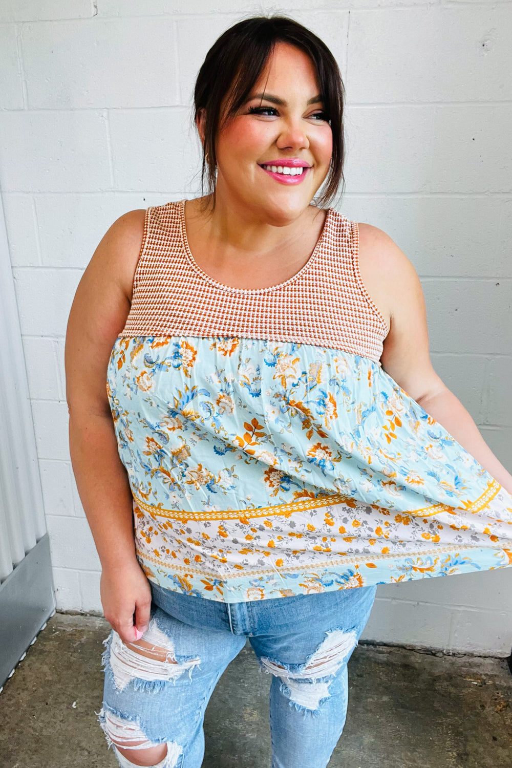 From The Top Floral Tank Top - Atomic Wildflower
