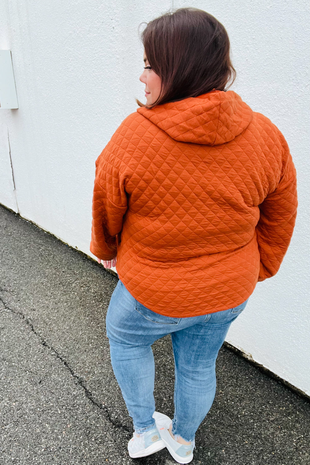 Feeling Bold Quilted Quarter Snap Hoodie