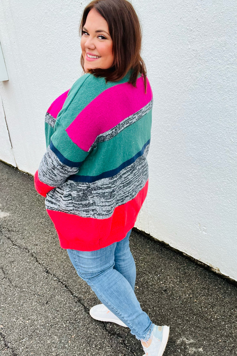 Face The Day Two Tone Cardigan